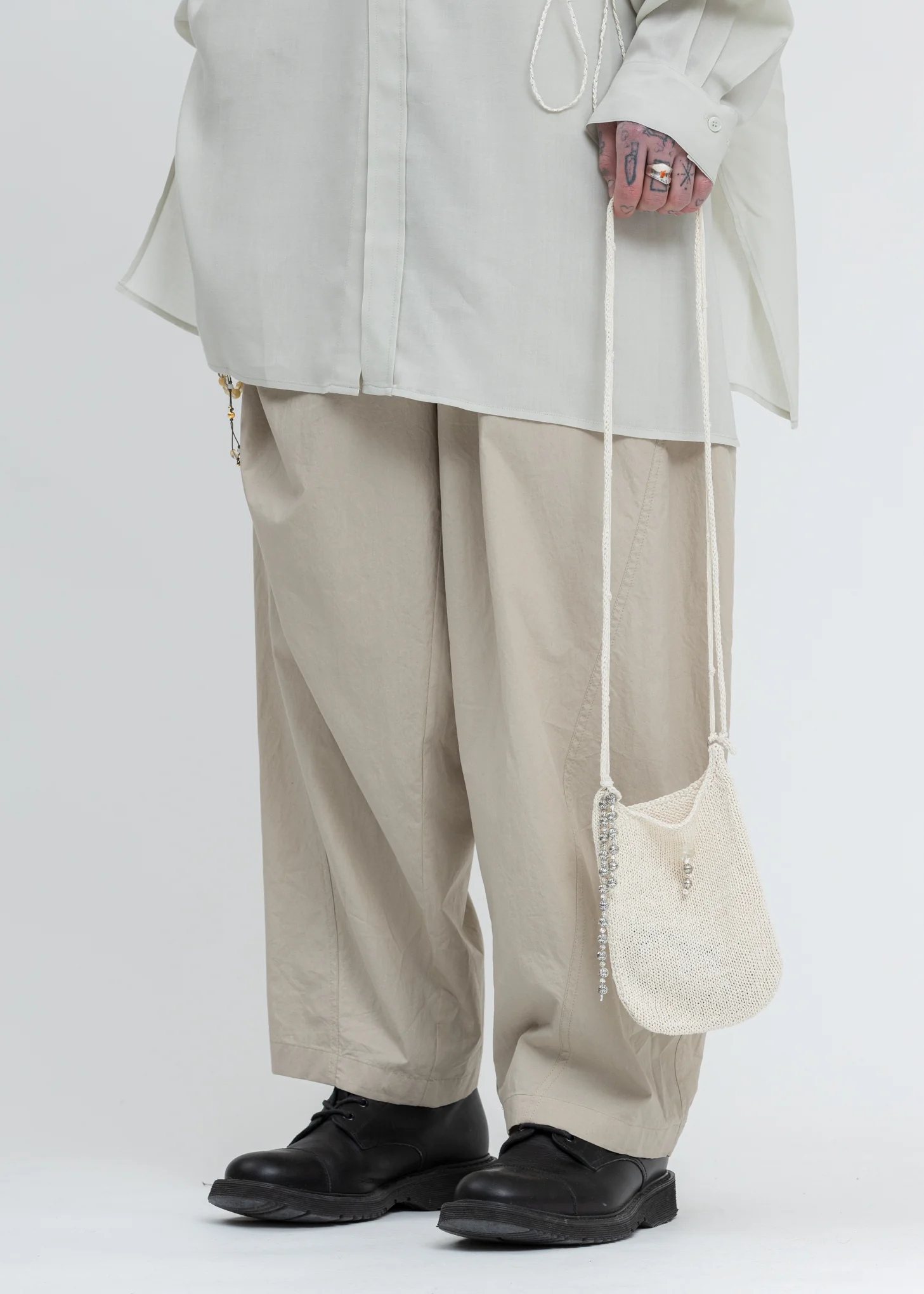 Ivory Knit Pocket Bag - Image 2
