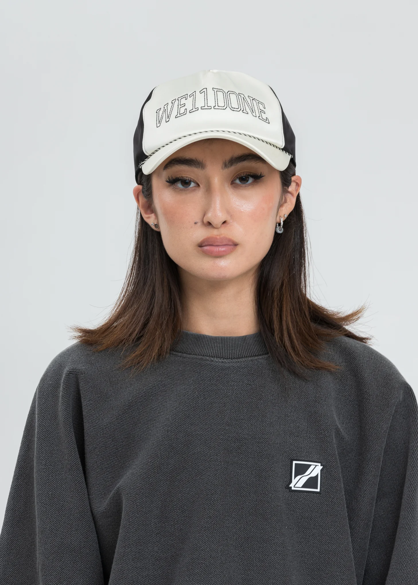 Ivory Lettering Satin Cap
