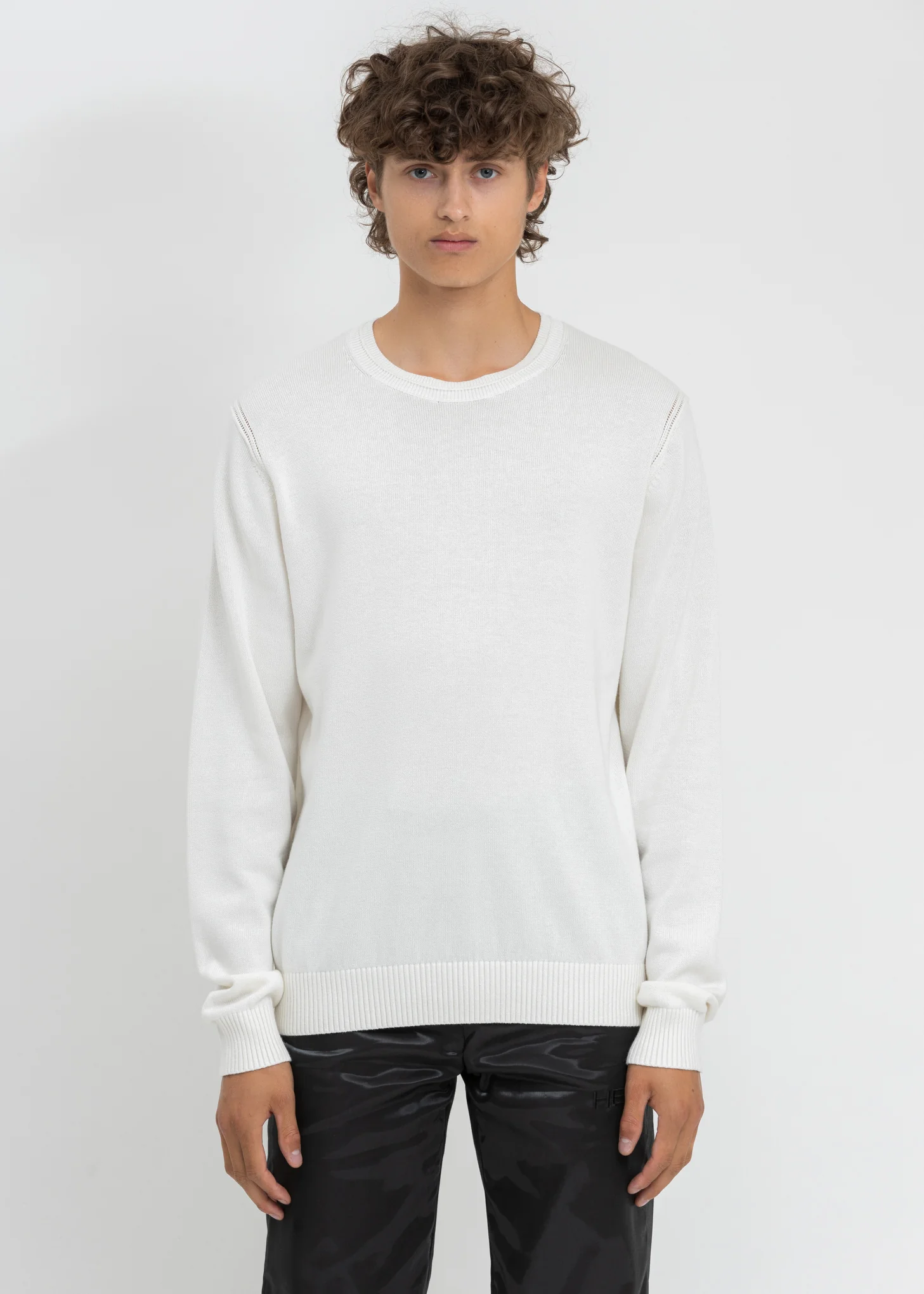 Ivory Logo Cashmere Blend Knit