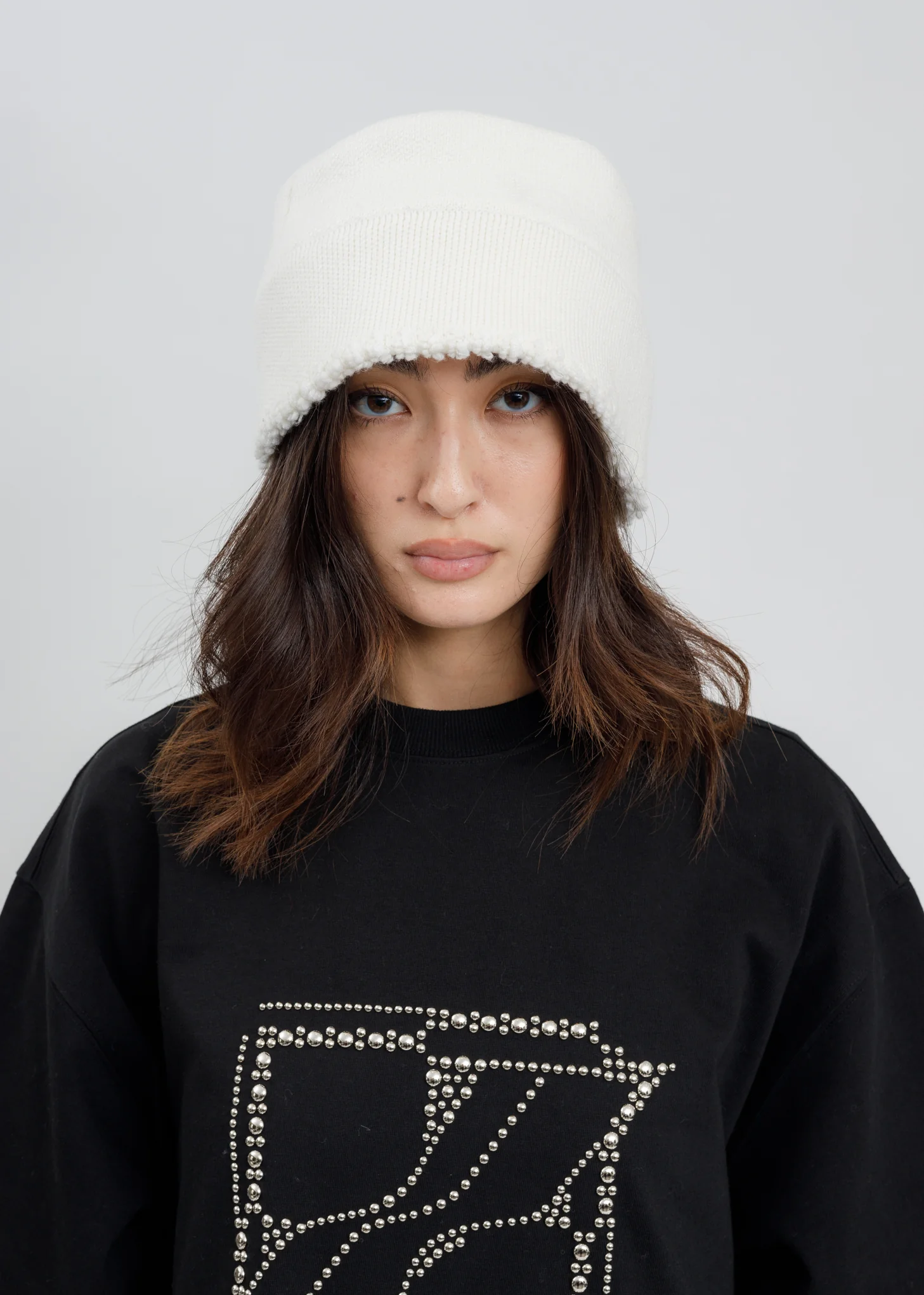 Ivory Logo Pile Knit Bucket Hat - Image 3
