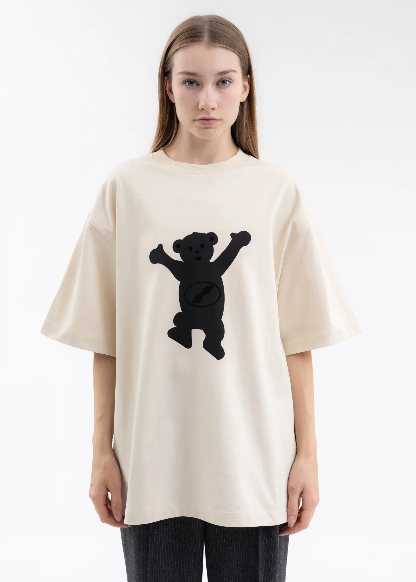 IVORY LOGO TEDDY T-SHIRT
