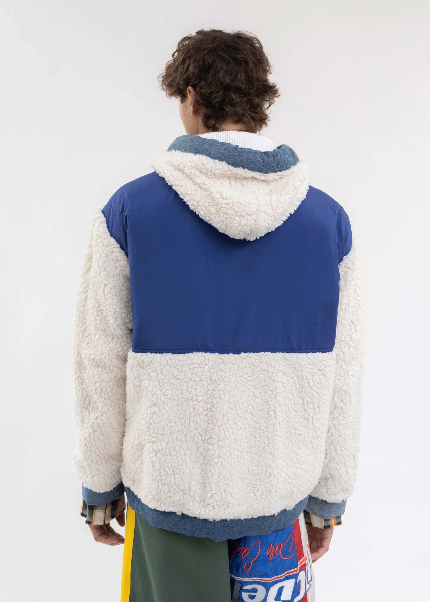 IVORY NYLON/SHERPA BOXY JACKET - Image 2