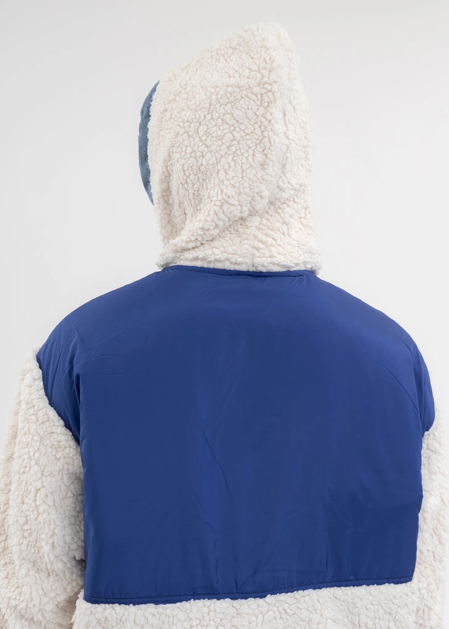 IVORY NYLON/SHERPA BOXY JACKET - Image 6