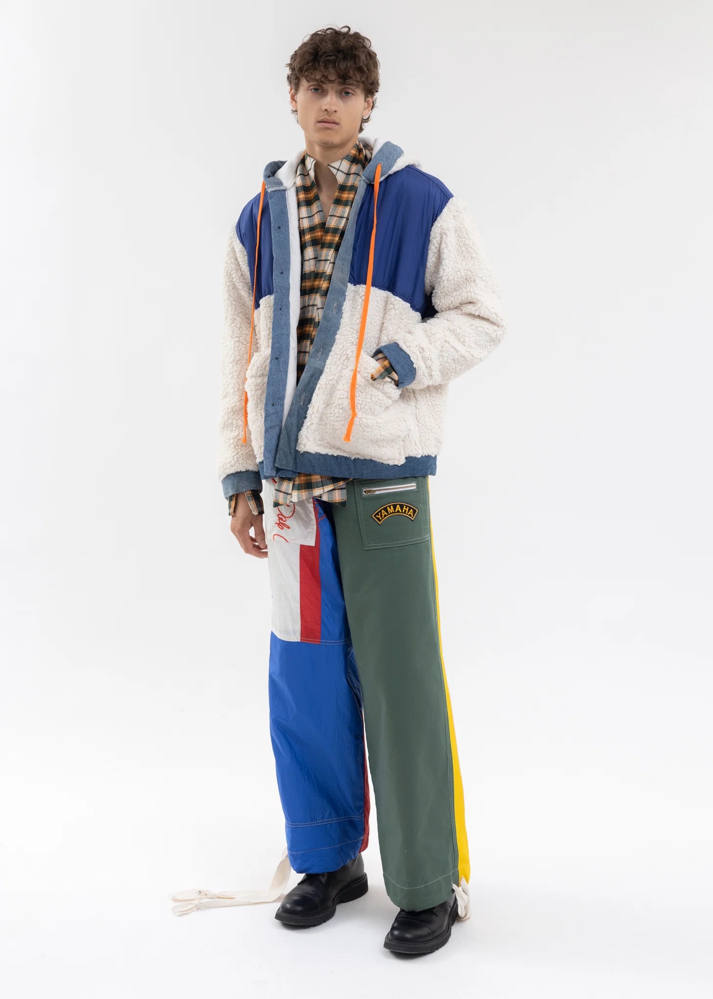 IVORY NYLON/SHERPA BOXY JACKET - Image 9