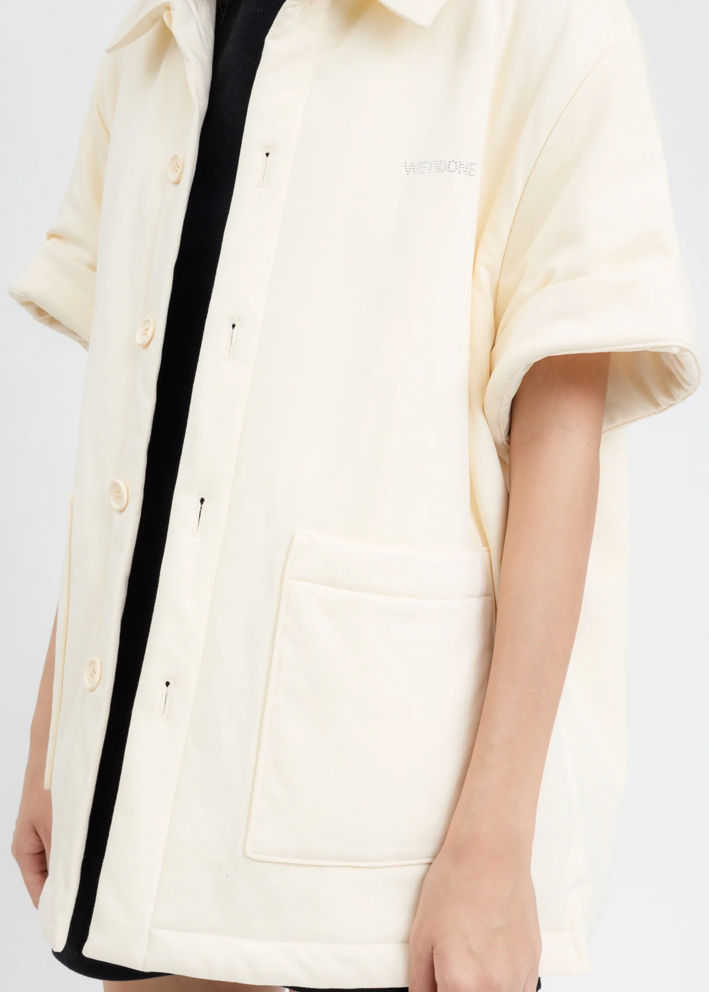Ivory Padded Short Sleeves Shirt - Image 8
