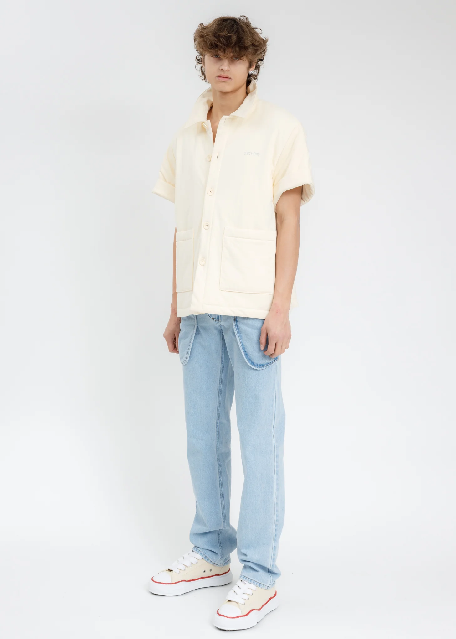 Ivory Padded Short Sleeves Shirt - Image 6