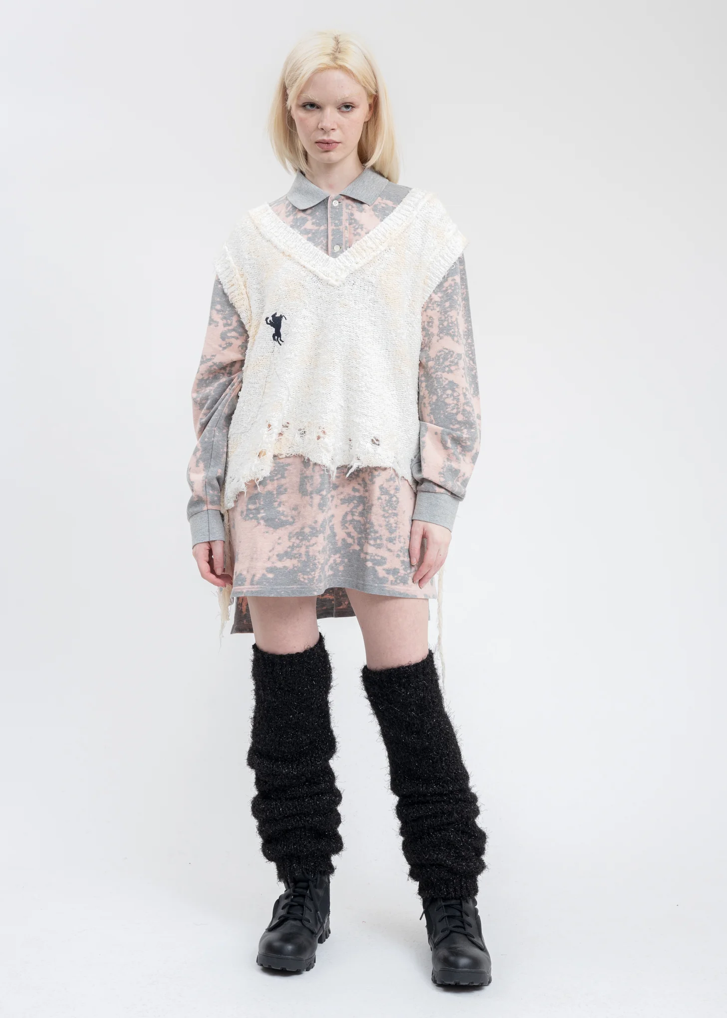 Ivory RECYCLE COTTON BLEACHED Vest - Image 8