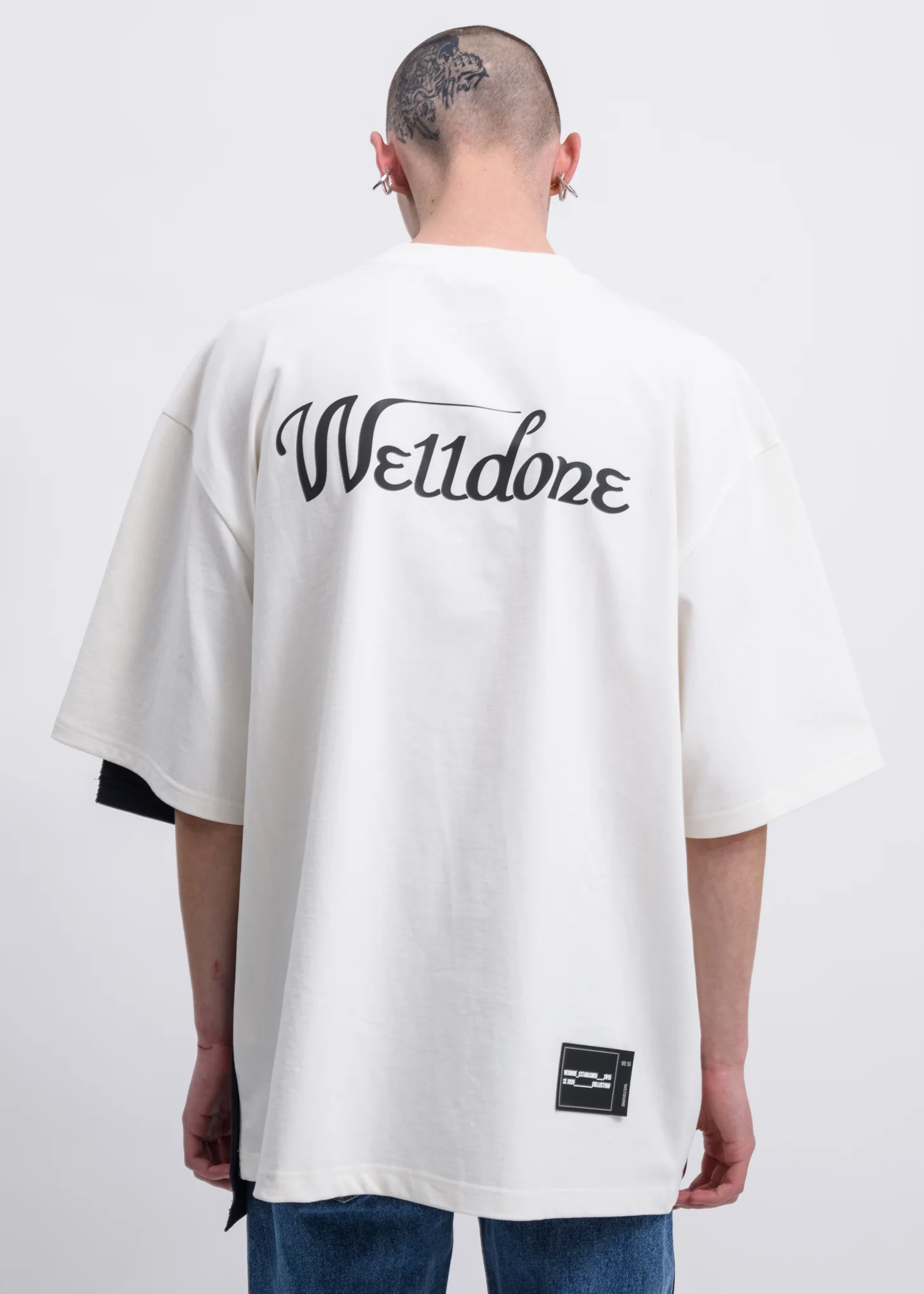 Ivory Remake Reflective Half Logo T-Shirt - Image 2