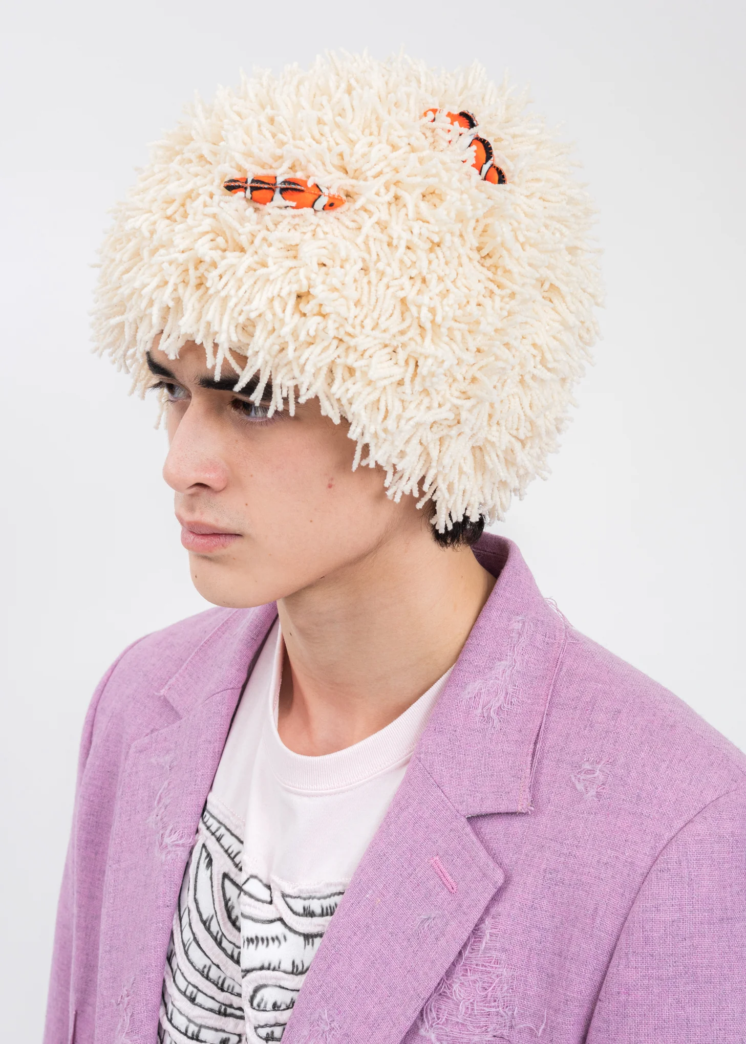 Ivory SEA ANEMONE Beanie