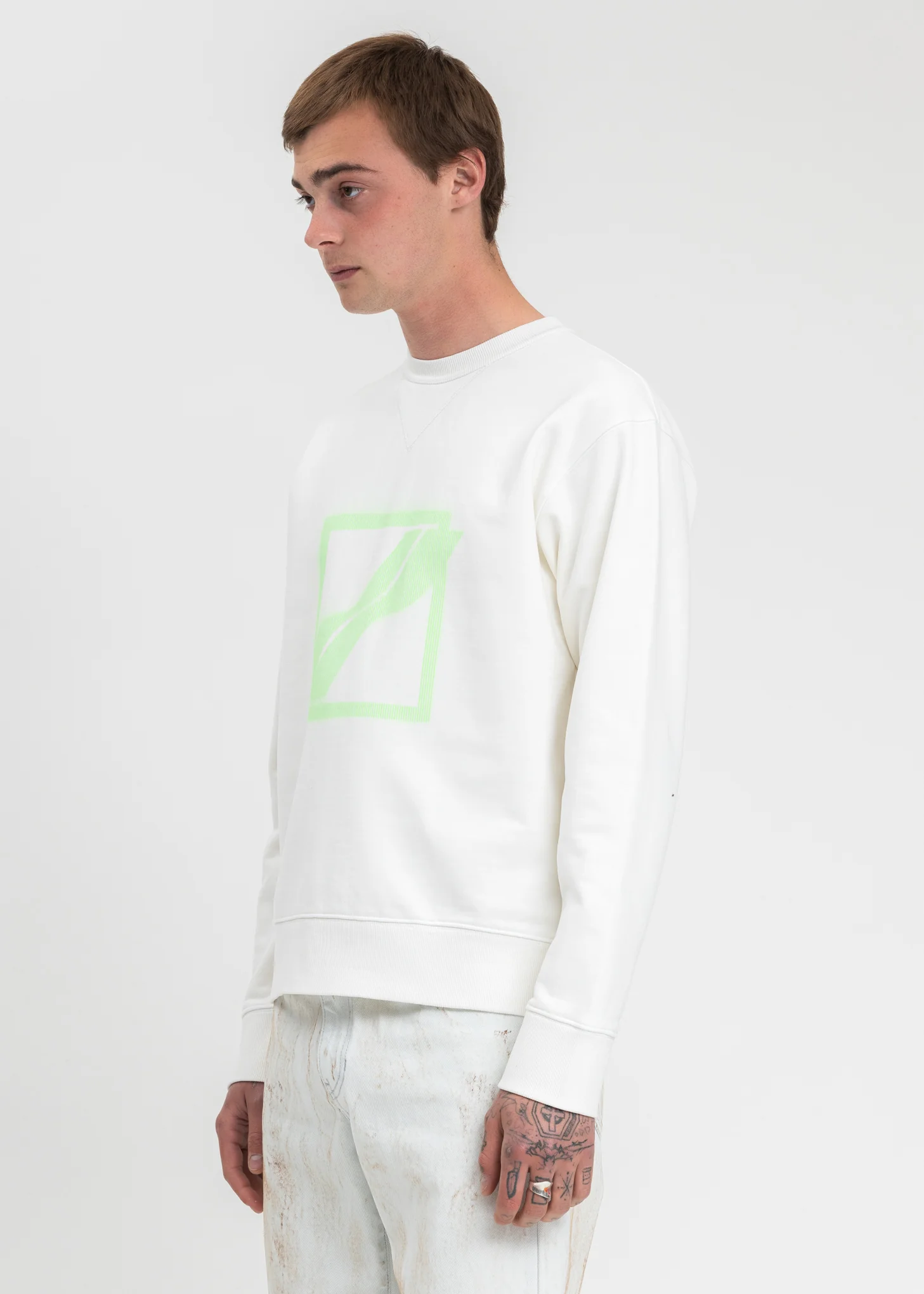 Ivory Slim Logo Sweater - Image 2