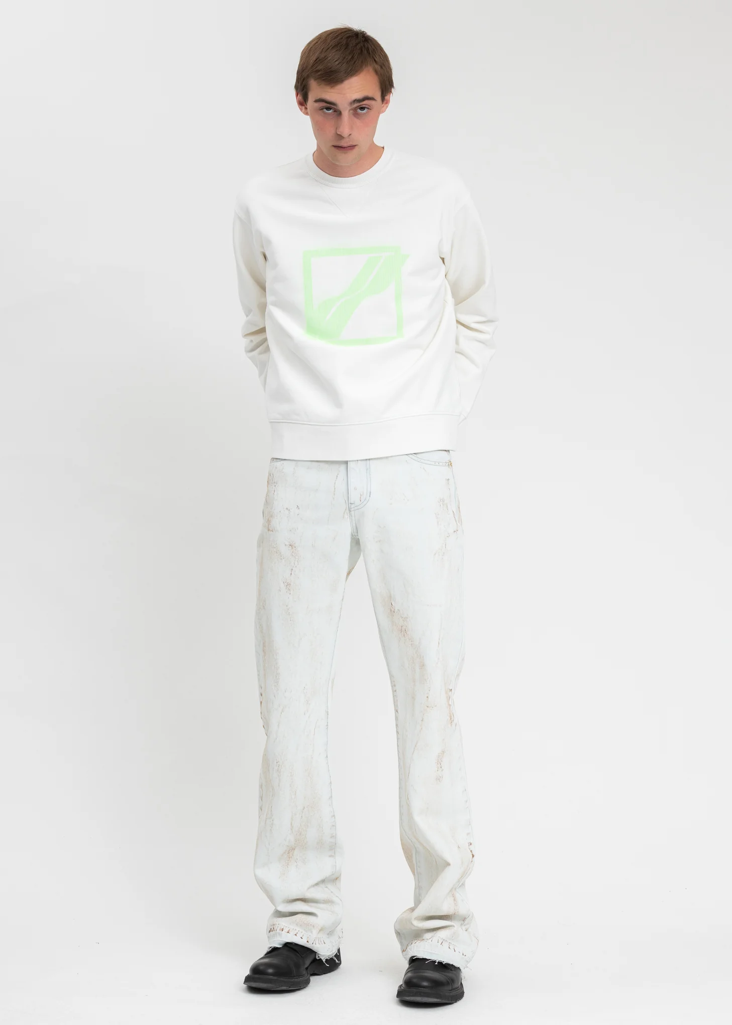 Ivory Slim Logo Sweater - Image 5