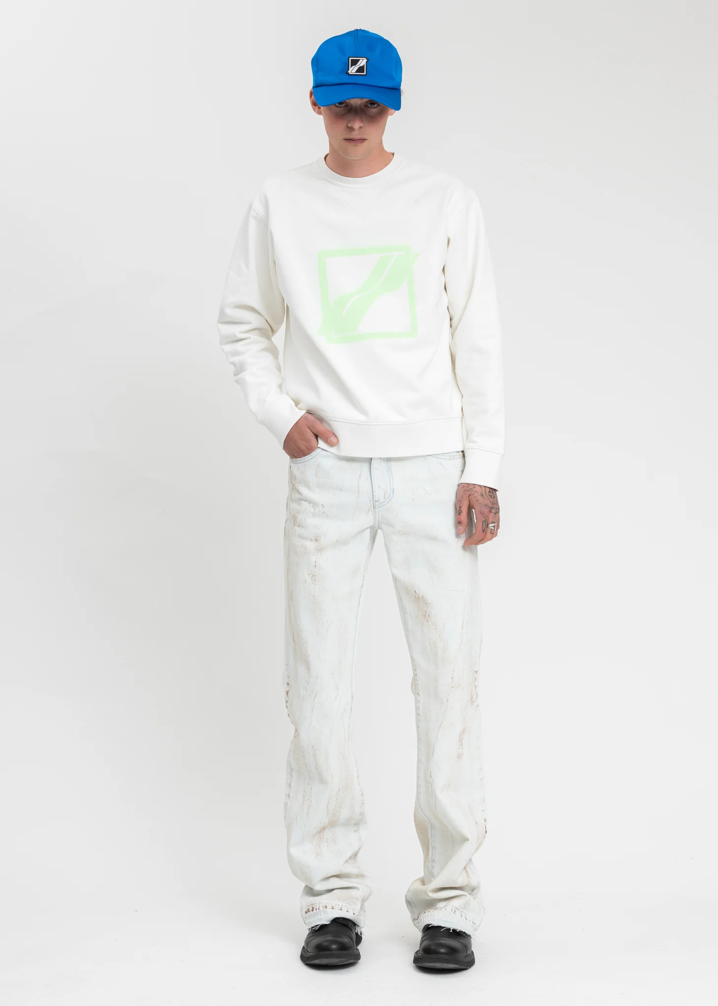 Ivory Slim Logo Sweater - Image 6