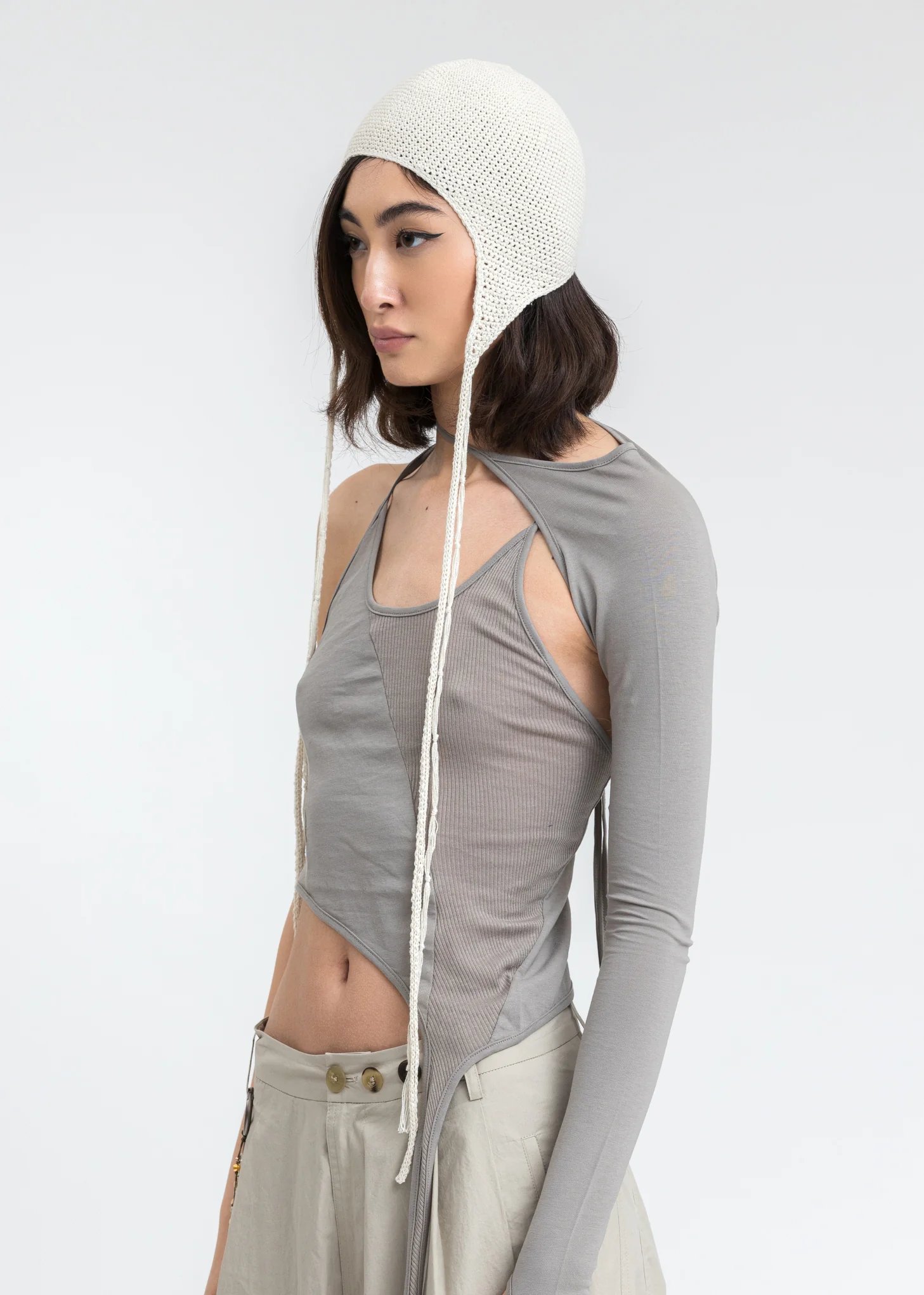 Ivory Tassel Beanie