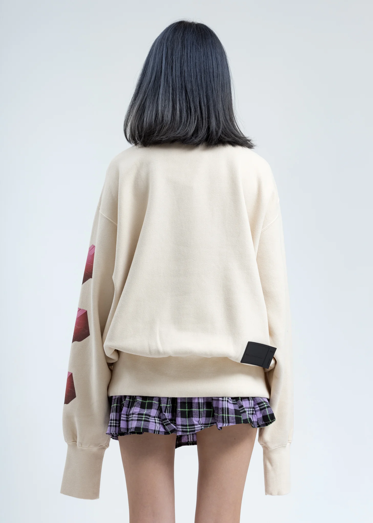 Ivory Washed Logo Sweatshirt - Image 4