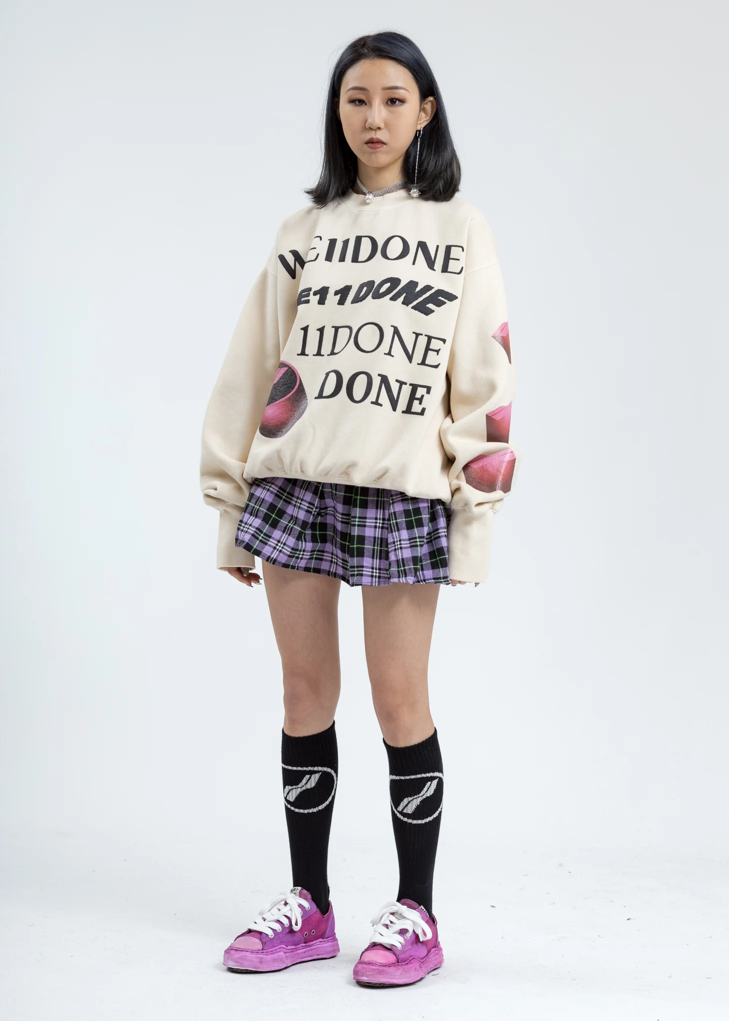 Ivory Washed Logo Sweatshirt - Image 5