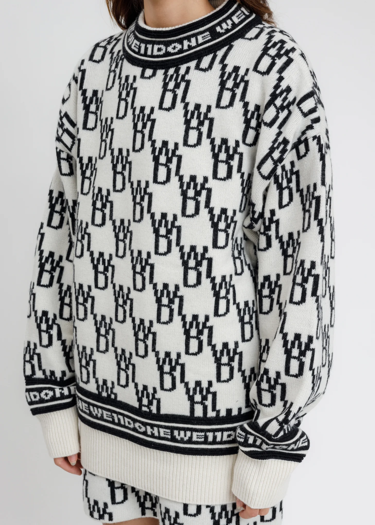 Ivory WD1 Allover Logo Jumper - Image 2