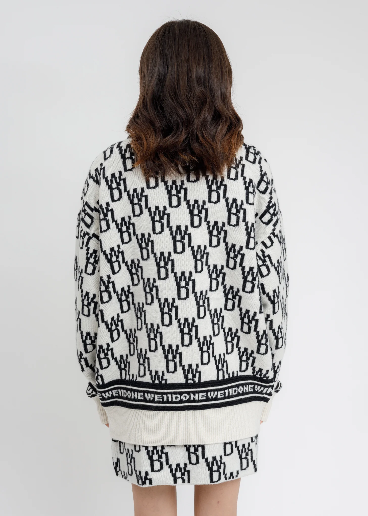 Ivory WD1 Allover Logo Jumper - Image 4