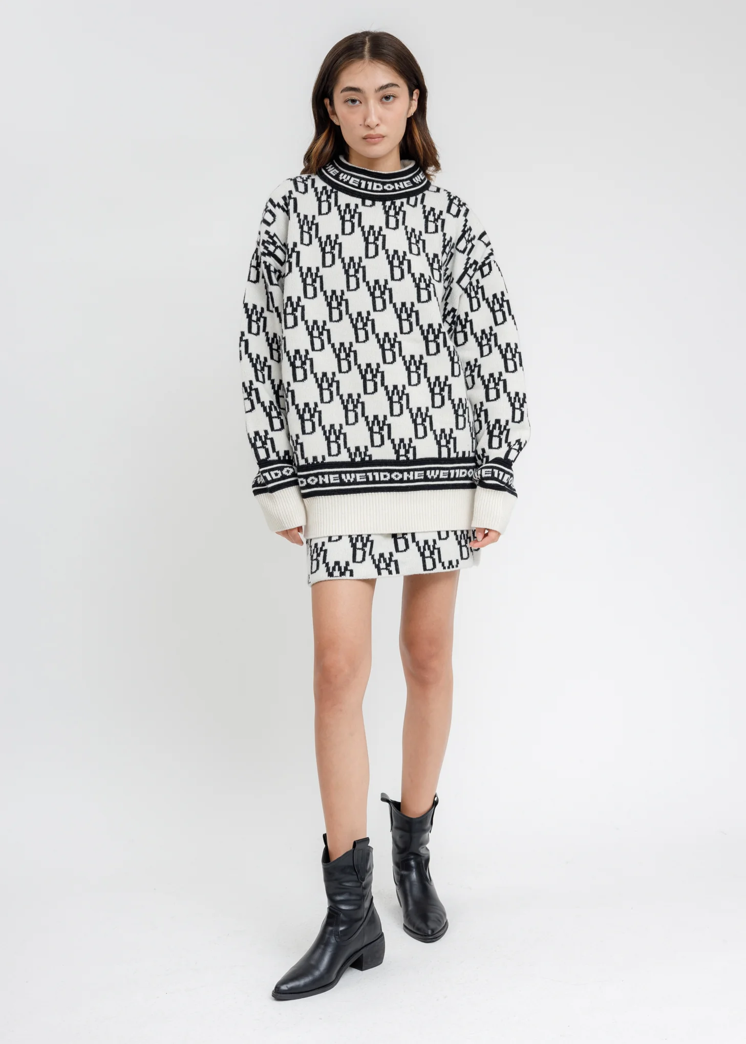 Ivory WD1 Allover Logo Jumper - Image 5