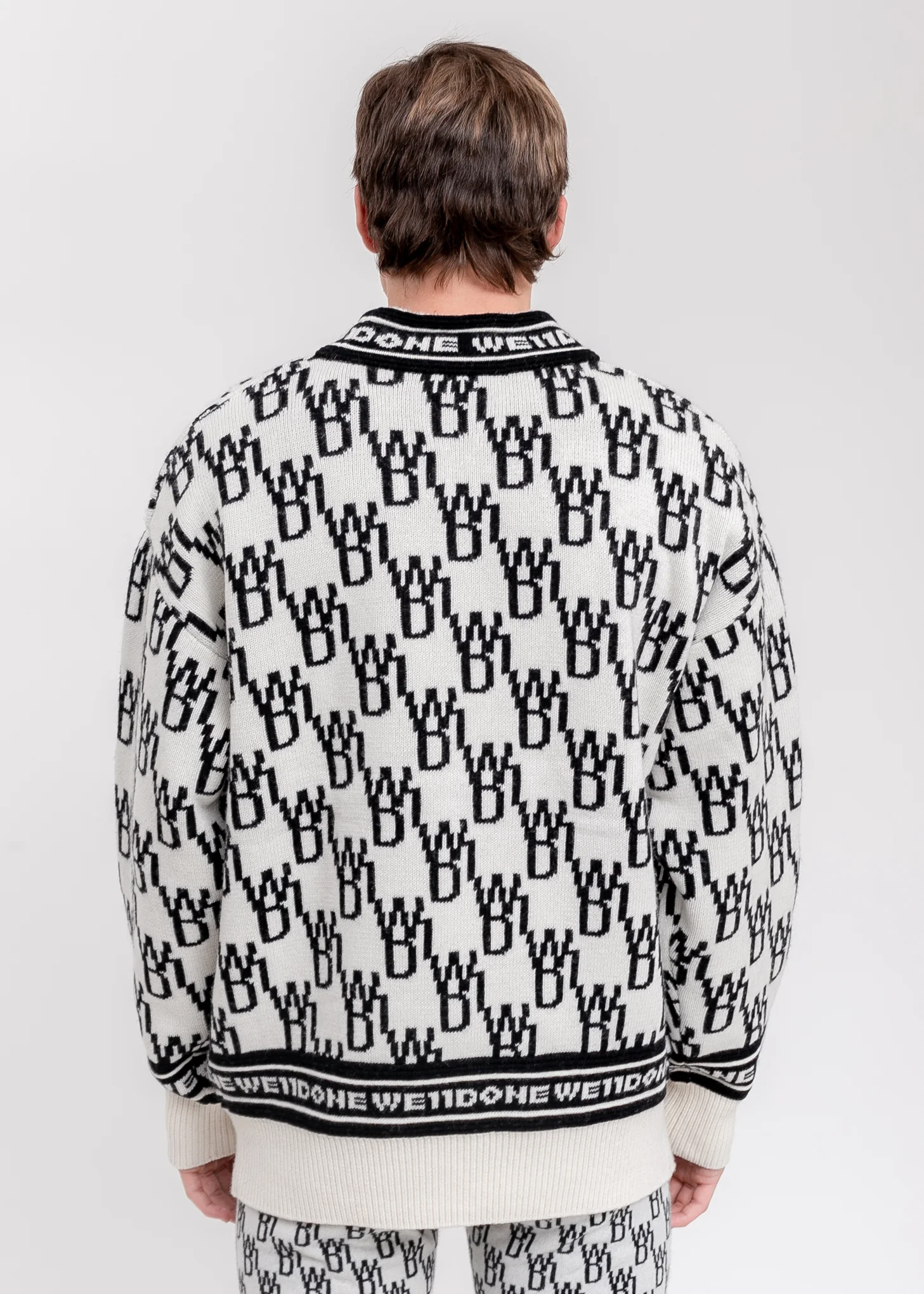 Ivory WD1 Allover Logo Jumper - Image 2