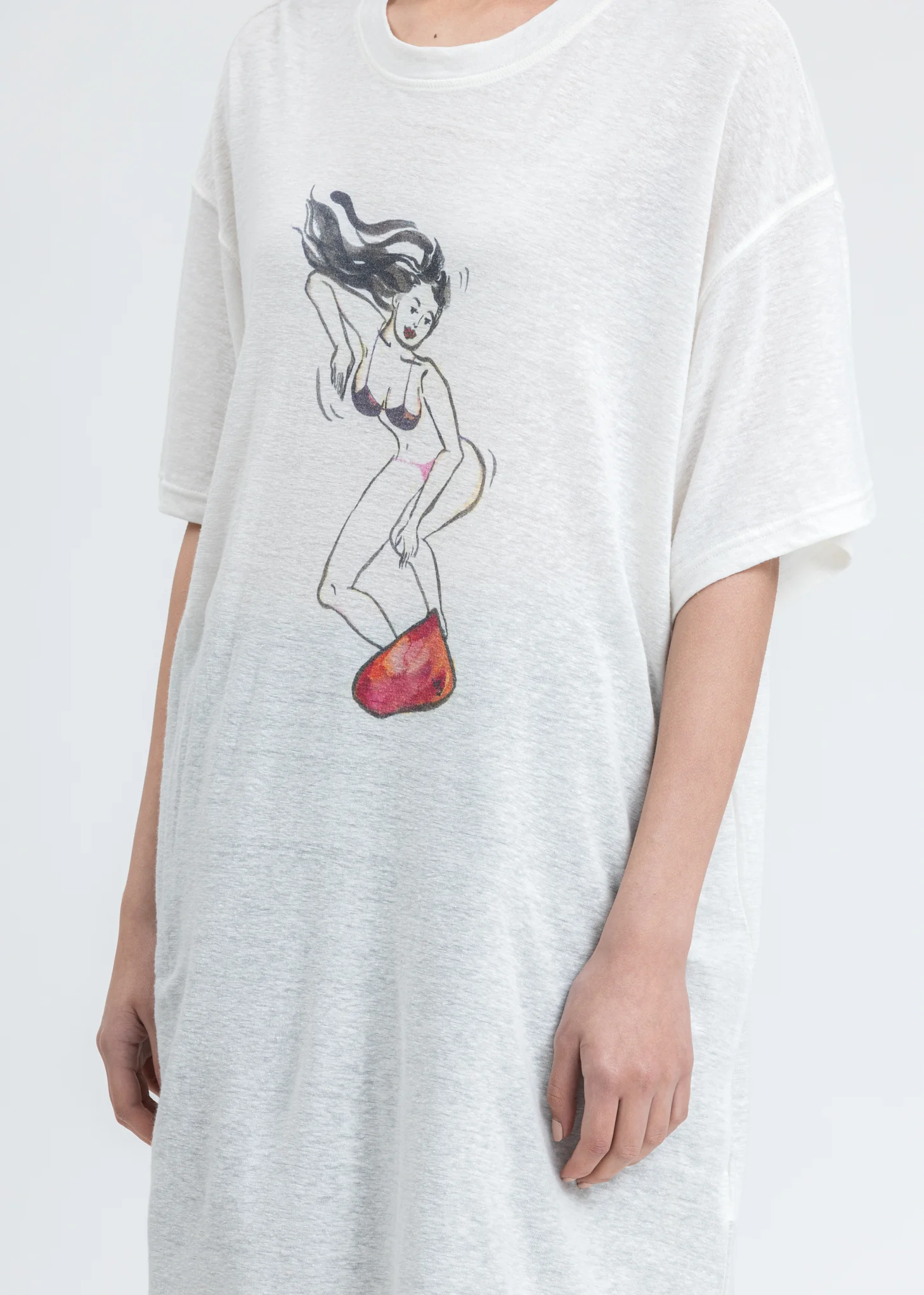 Ivory We11done Girl Long T-Shirt - Image 4