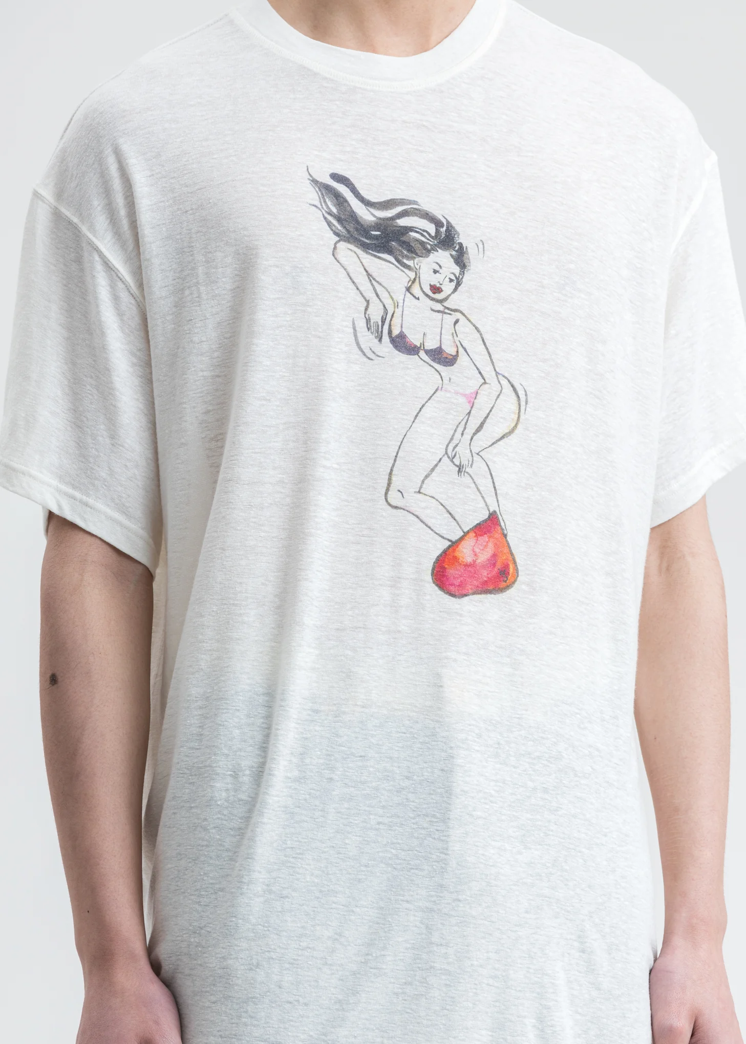 Ivory We11done Girl Long T-Shirt - Image 2