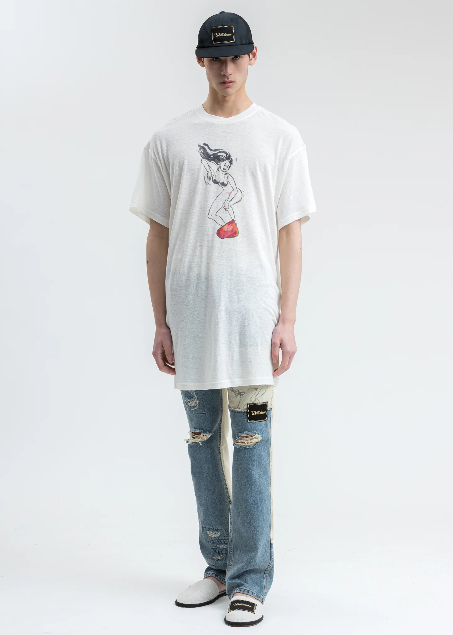 Ivory We11done Girl Long T-Shirt - Image 6
