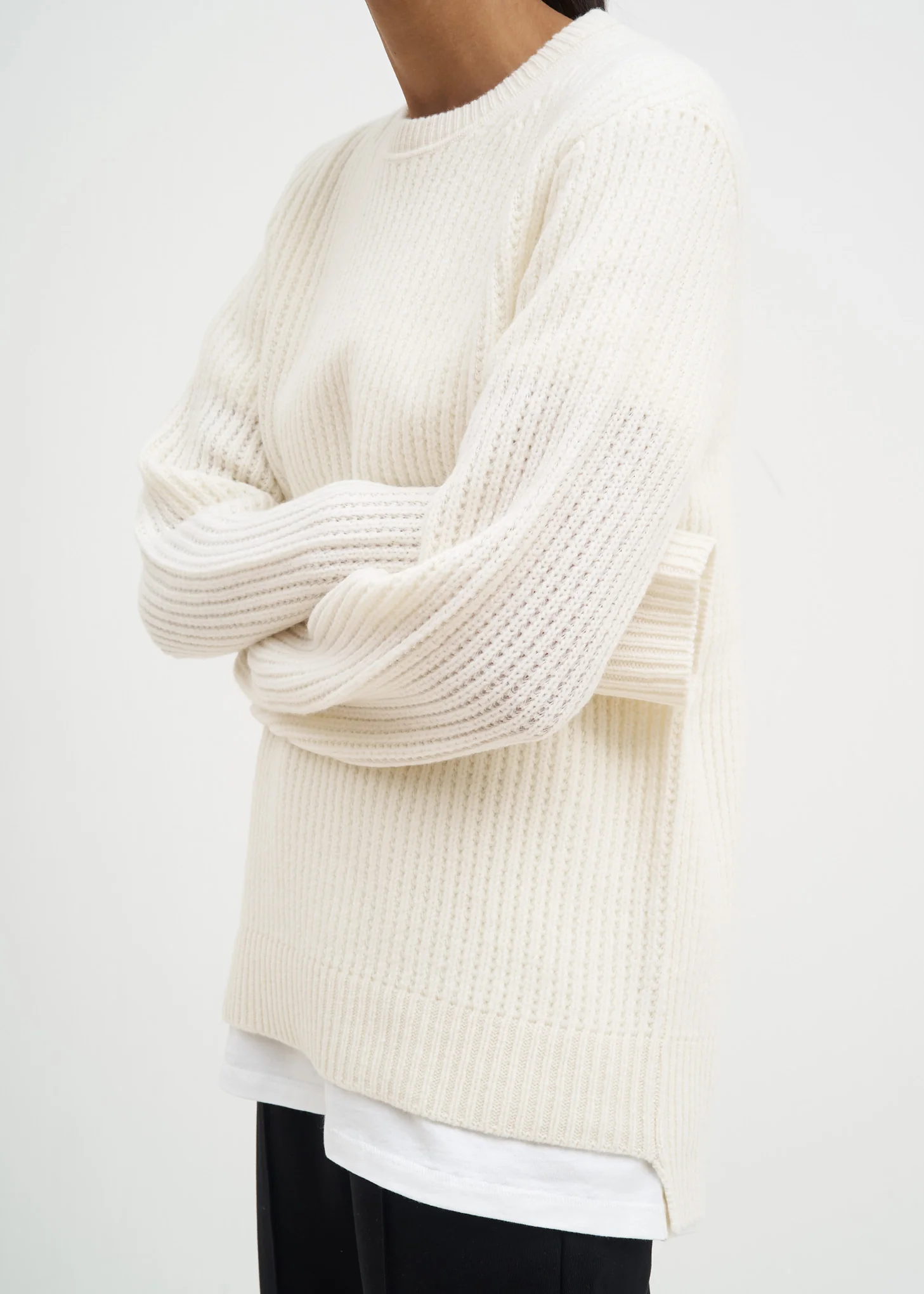 Ivory Wool Sweater - Image 3