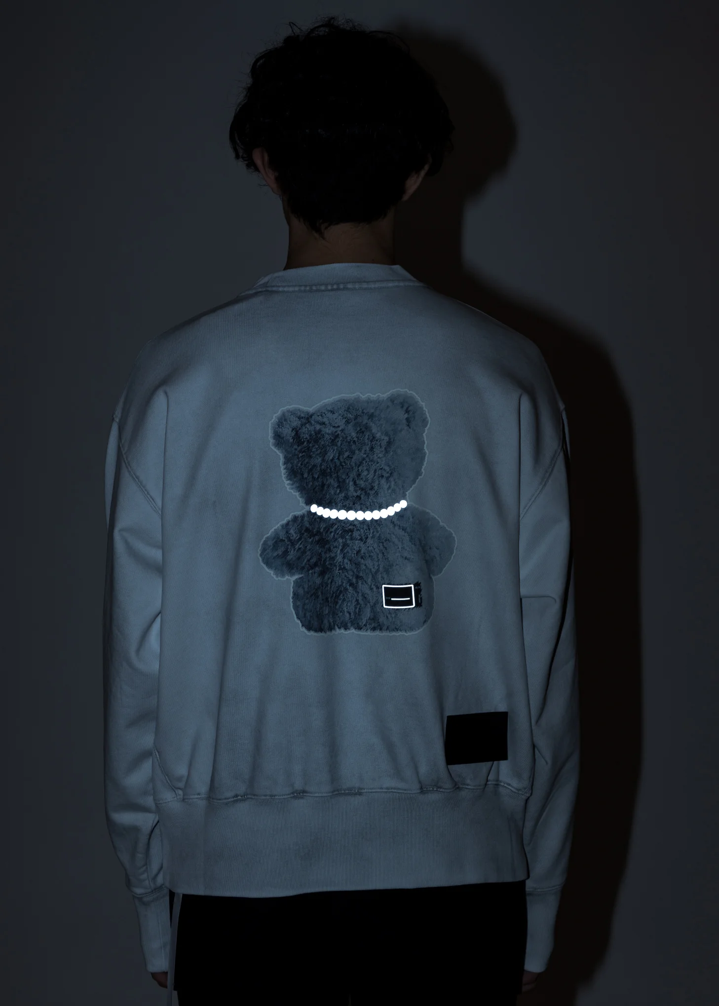 White Pearl Necklace Teddy Sweater (Reflect) - Image 3