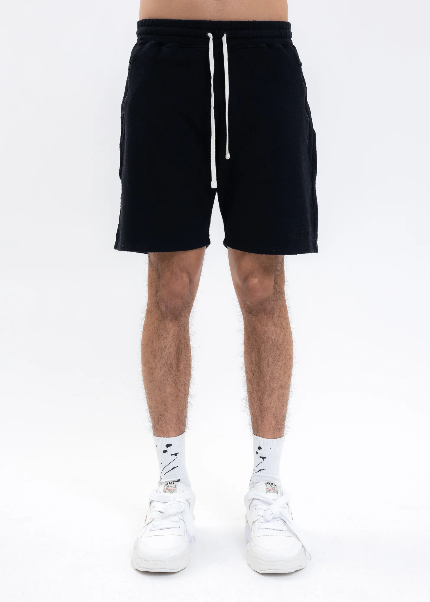 Jet Black BOUCLE KNIT Shorts - Image 3