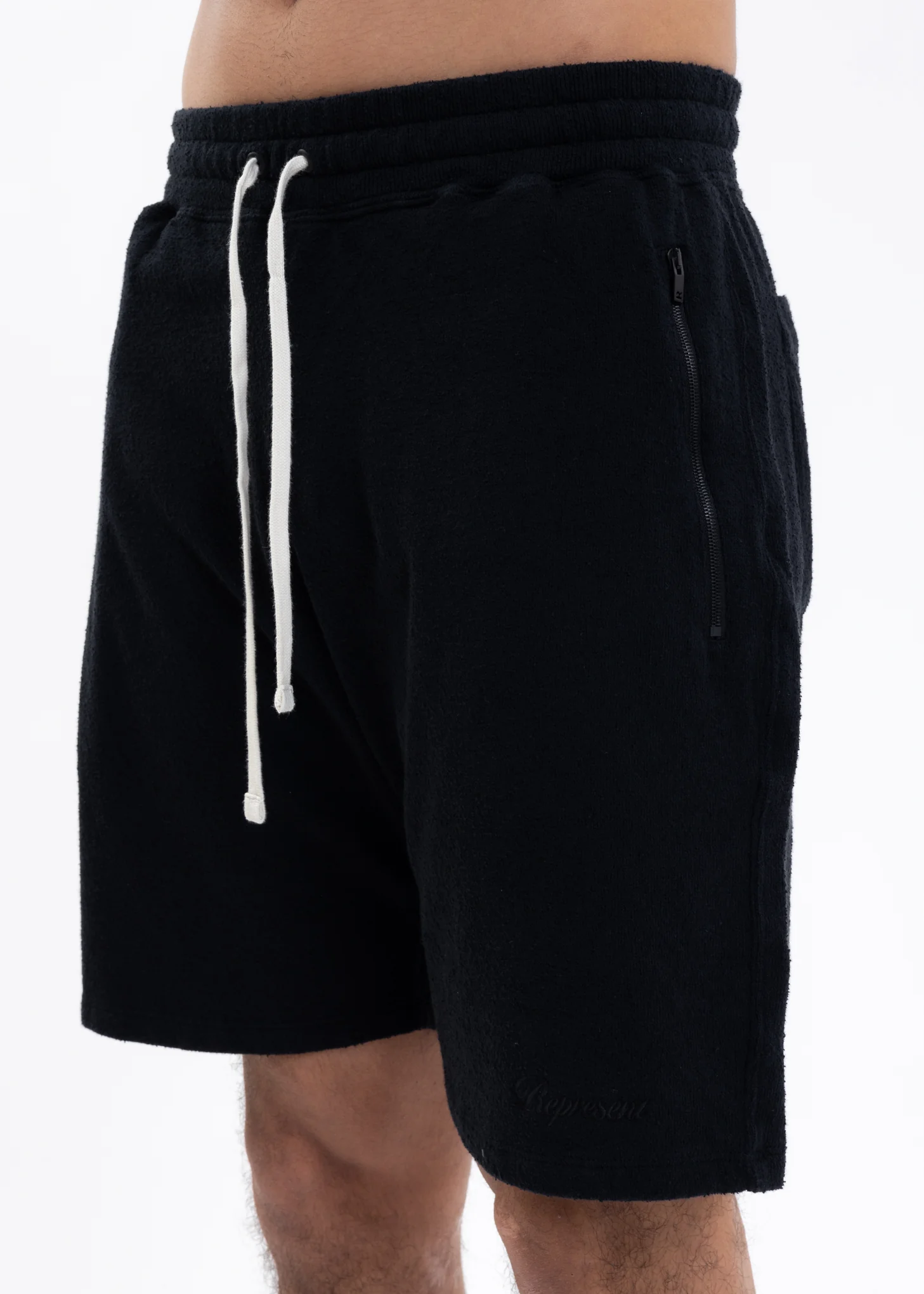 Jet Black BOUCLE KNIT Shorts - Image 4