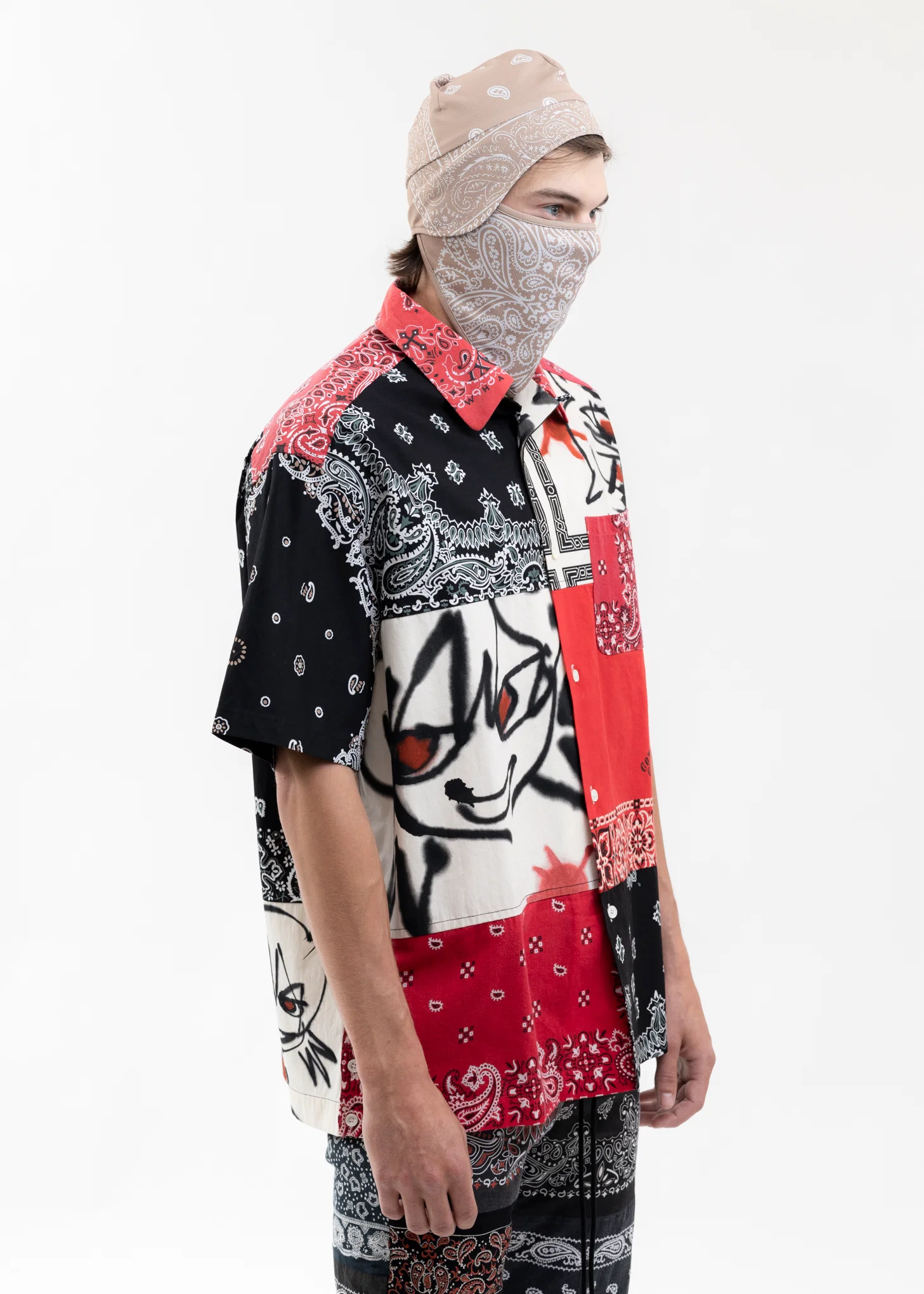 JUN×RED BANDANA PATCH SHIRTS SS X YAGI - Image 3
