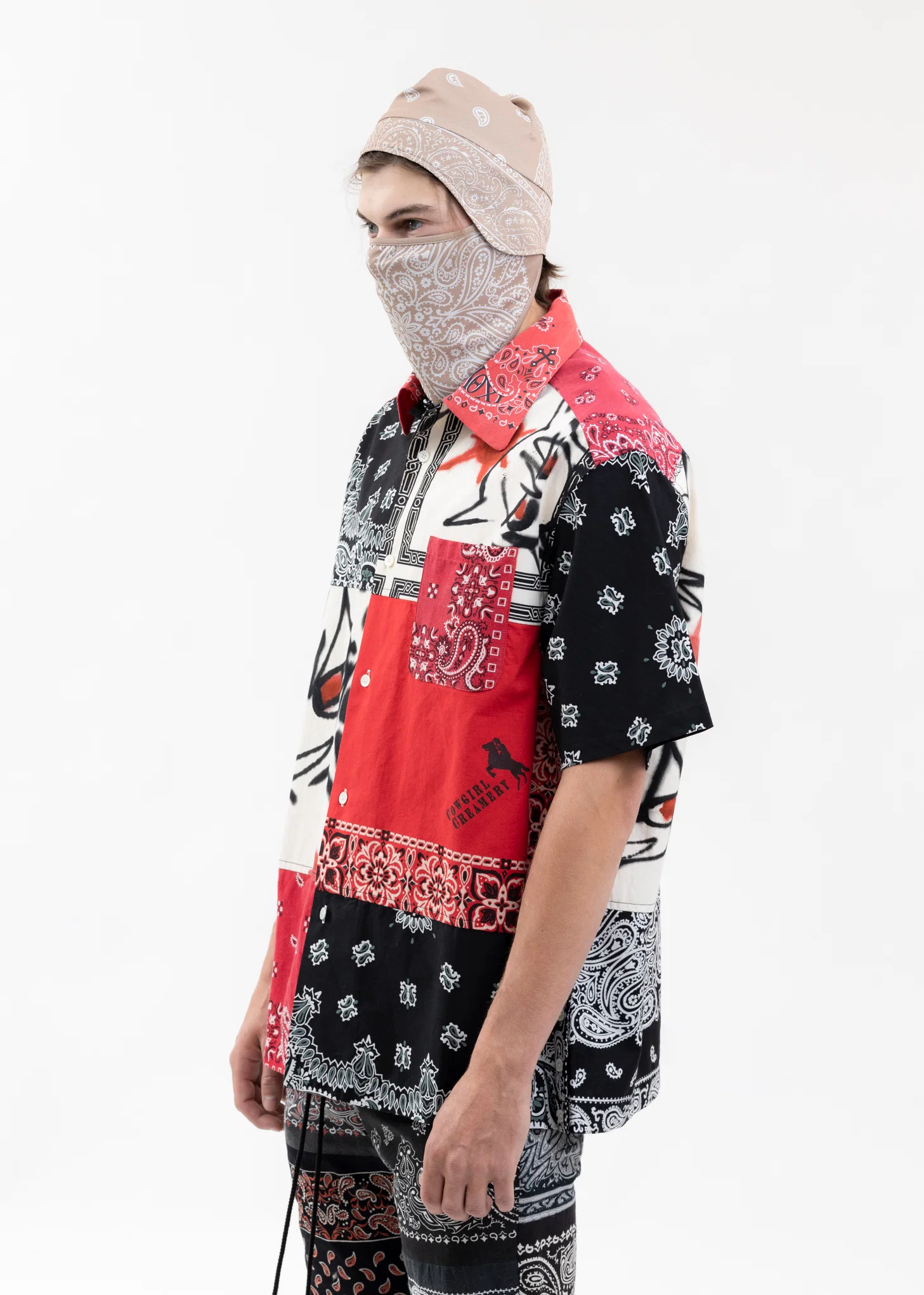 JUN×RED BANDANA PATCH SHIRTS SS X YAGI - Image 4