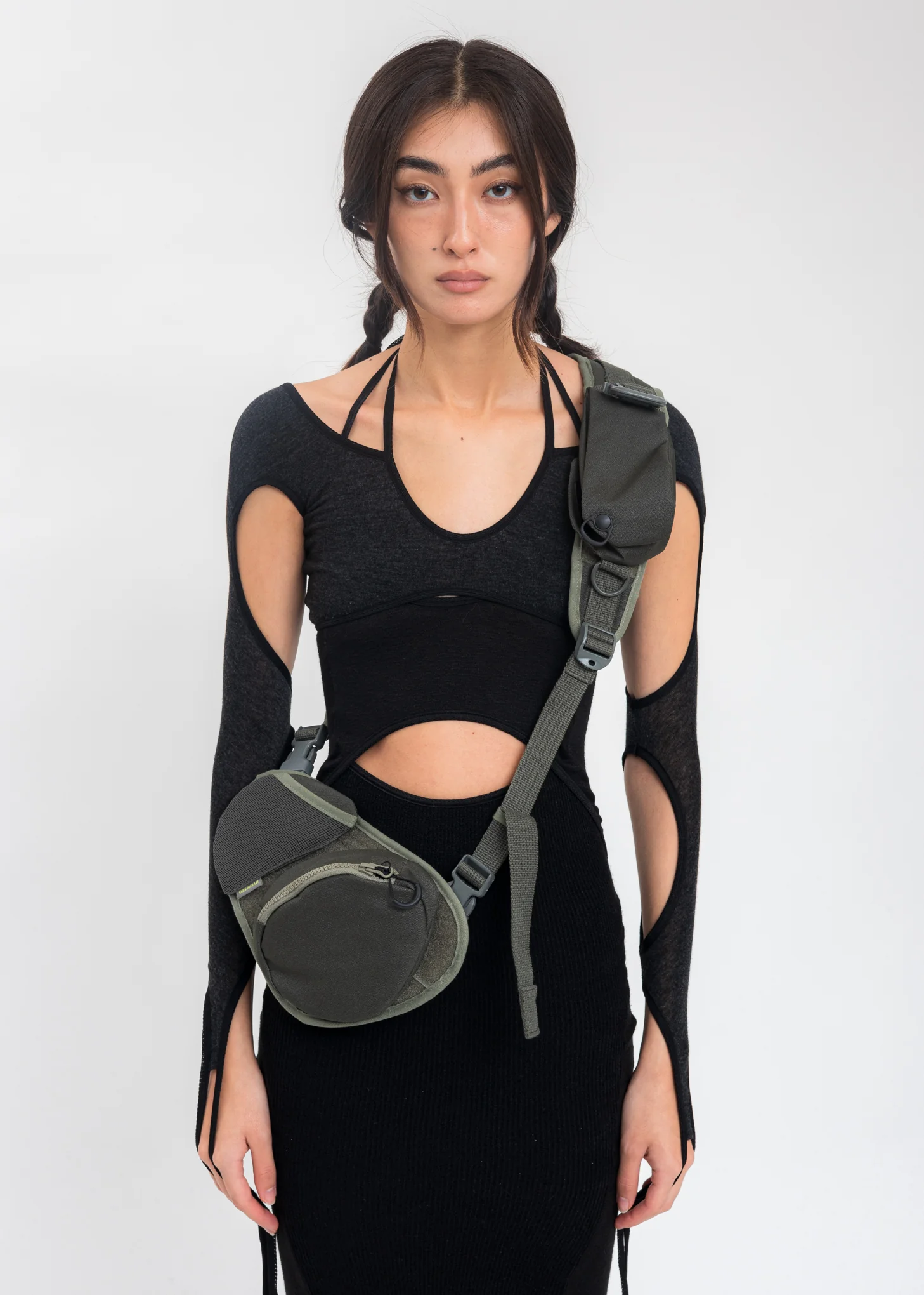 Khaki Convertible Cross Bag