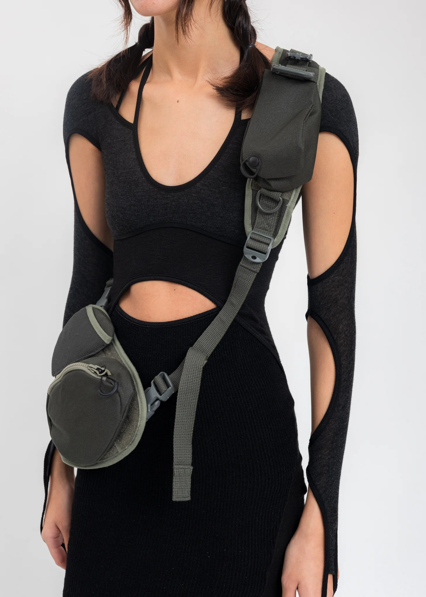 Khaki Convertible Cross Bag - Image 2