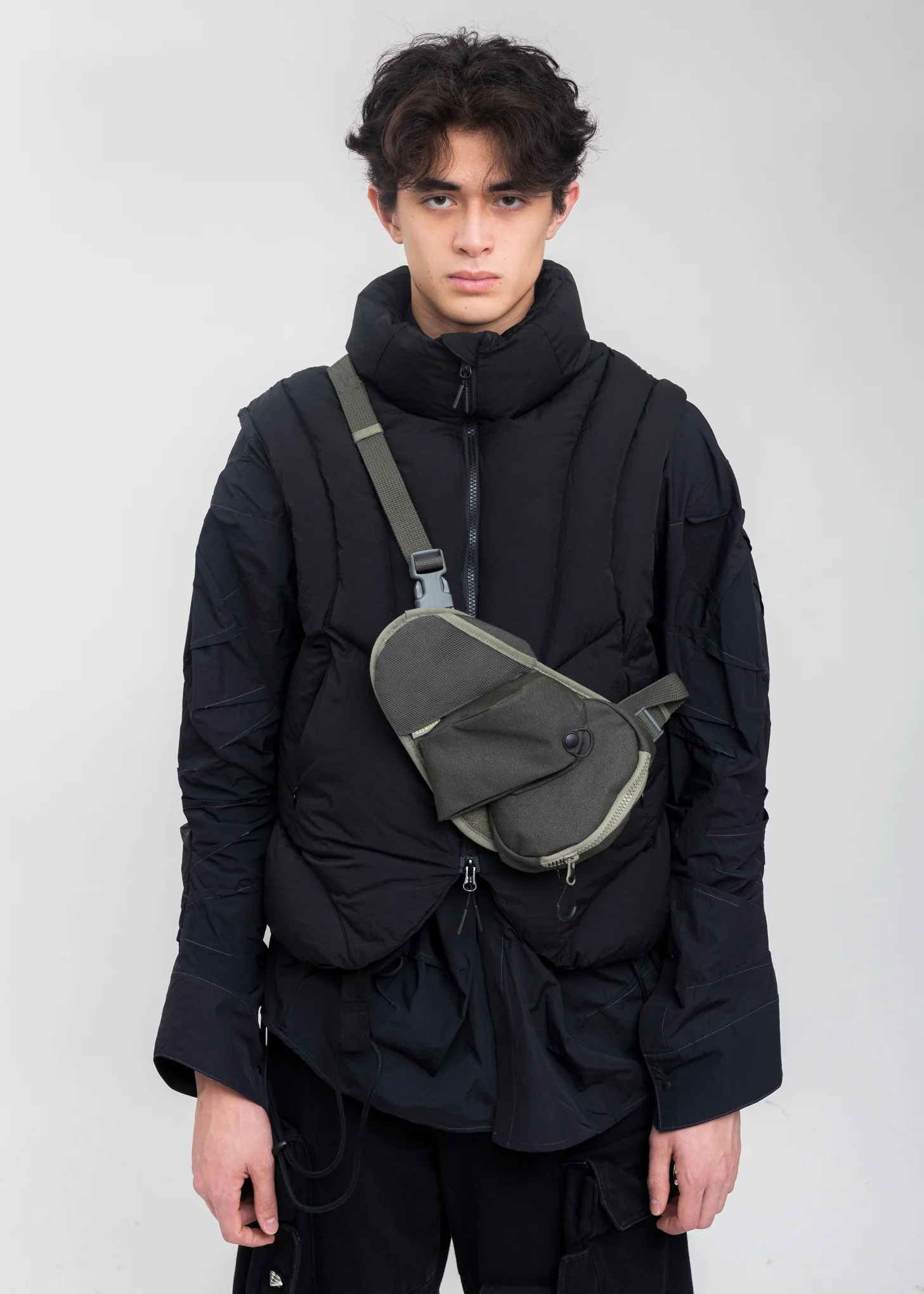 Khaki Convertible Cross Bag