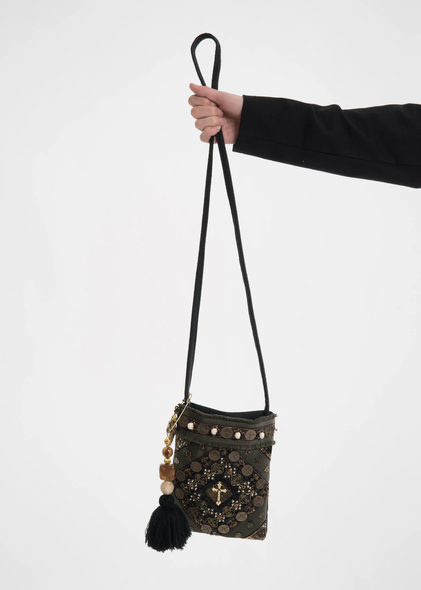 Khaki Cross Bag w/ Keyring