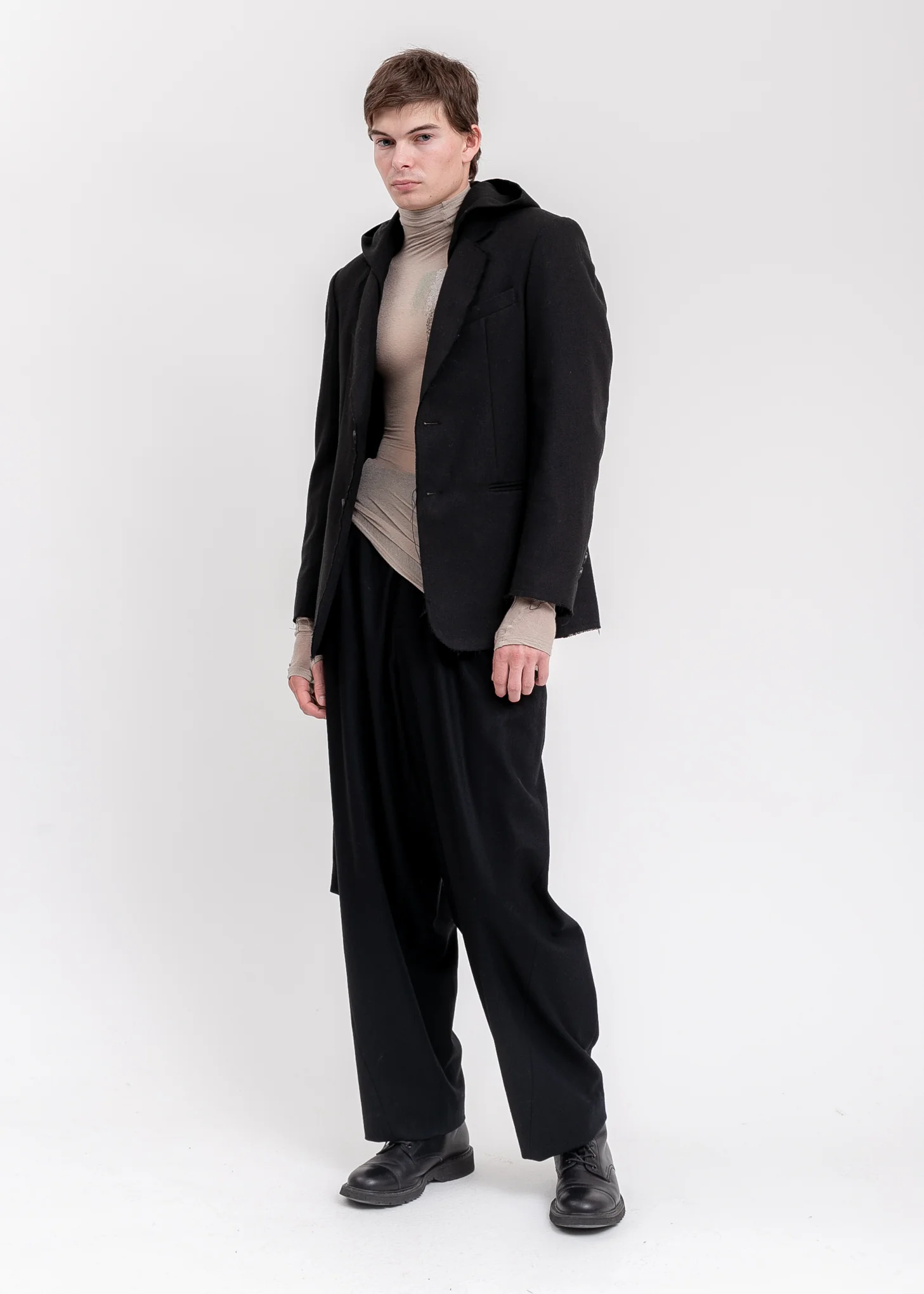 Khaki Draped Turtleneck - Image 7