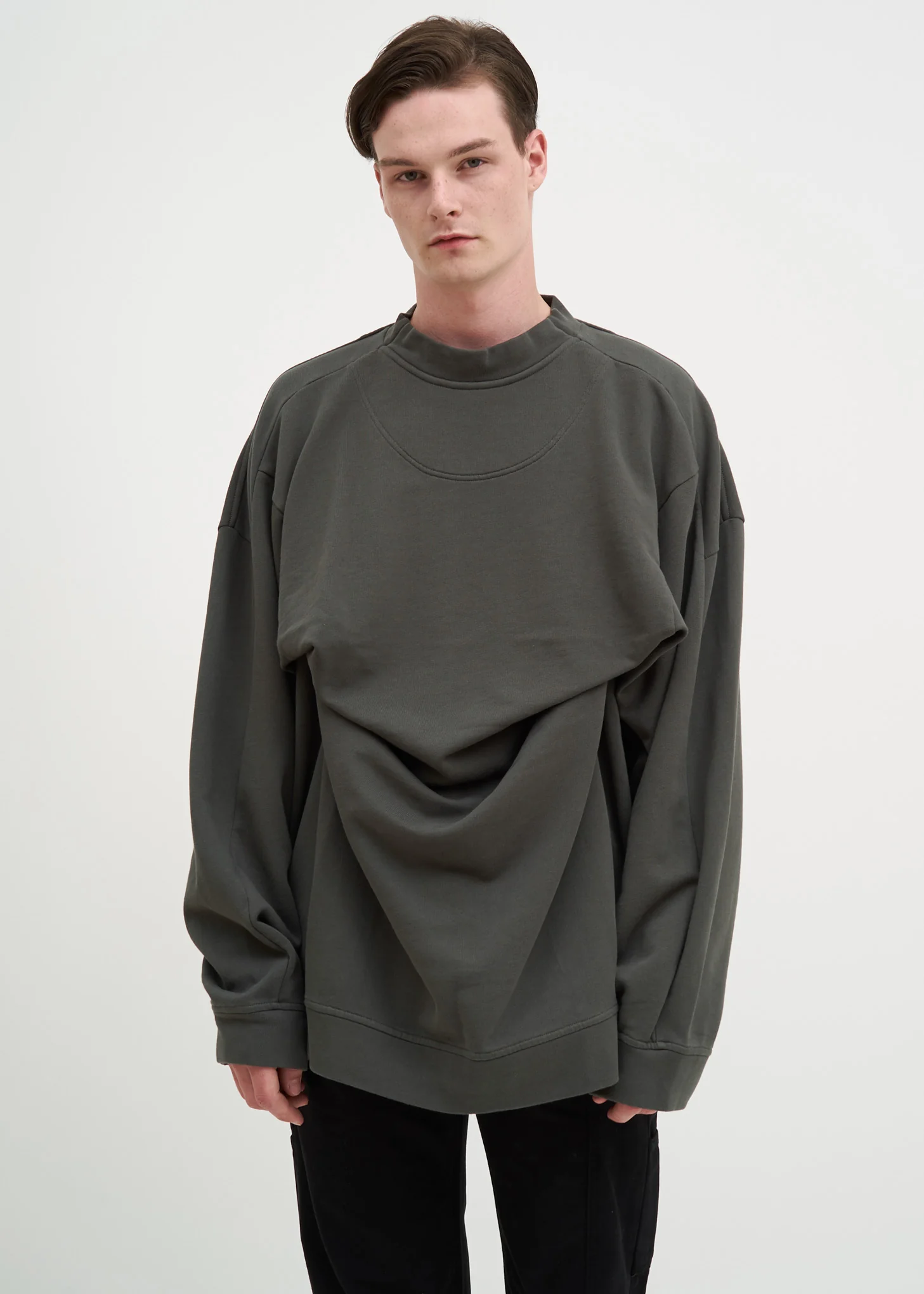 Khaki Fixed Double Sweater