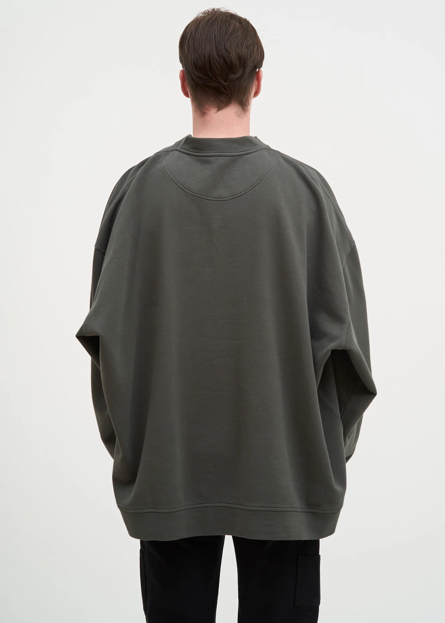 Khaki Fixed Double Sweater - Image 3
