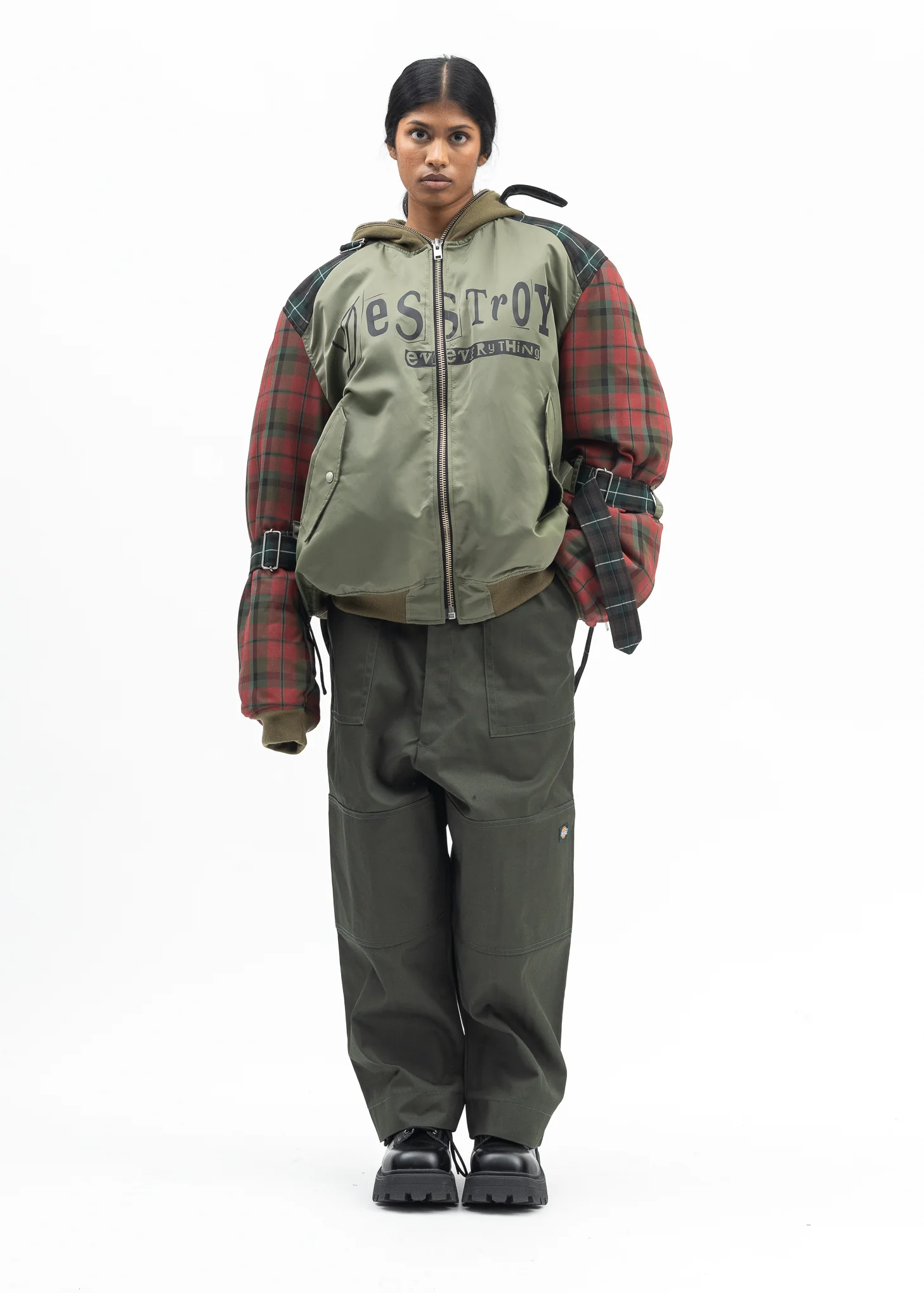 KHAKI GREEN BONDAGE MA-1 JACKET - Image 3
