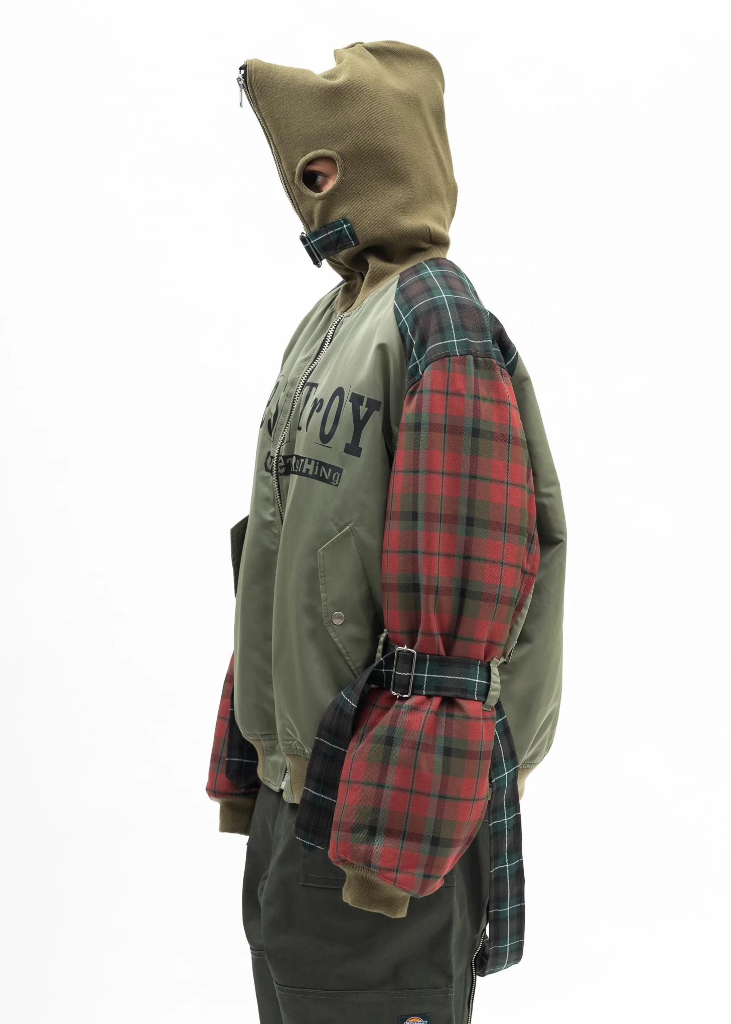 KHAKI GREEN BONDAGE MA-1 JACKET - Image 4
