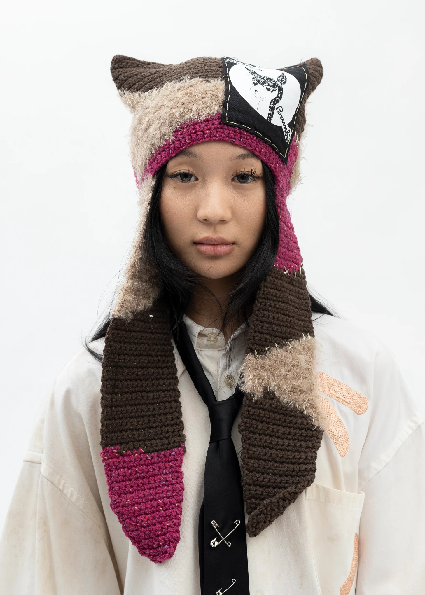 KHAKI GREEN WHO KILLED BAMBI HAND KNIT BEANIE