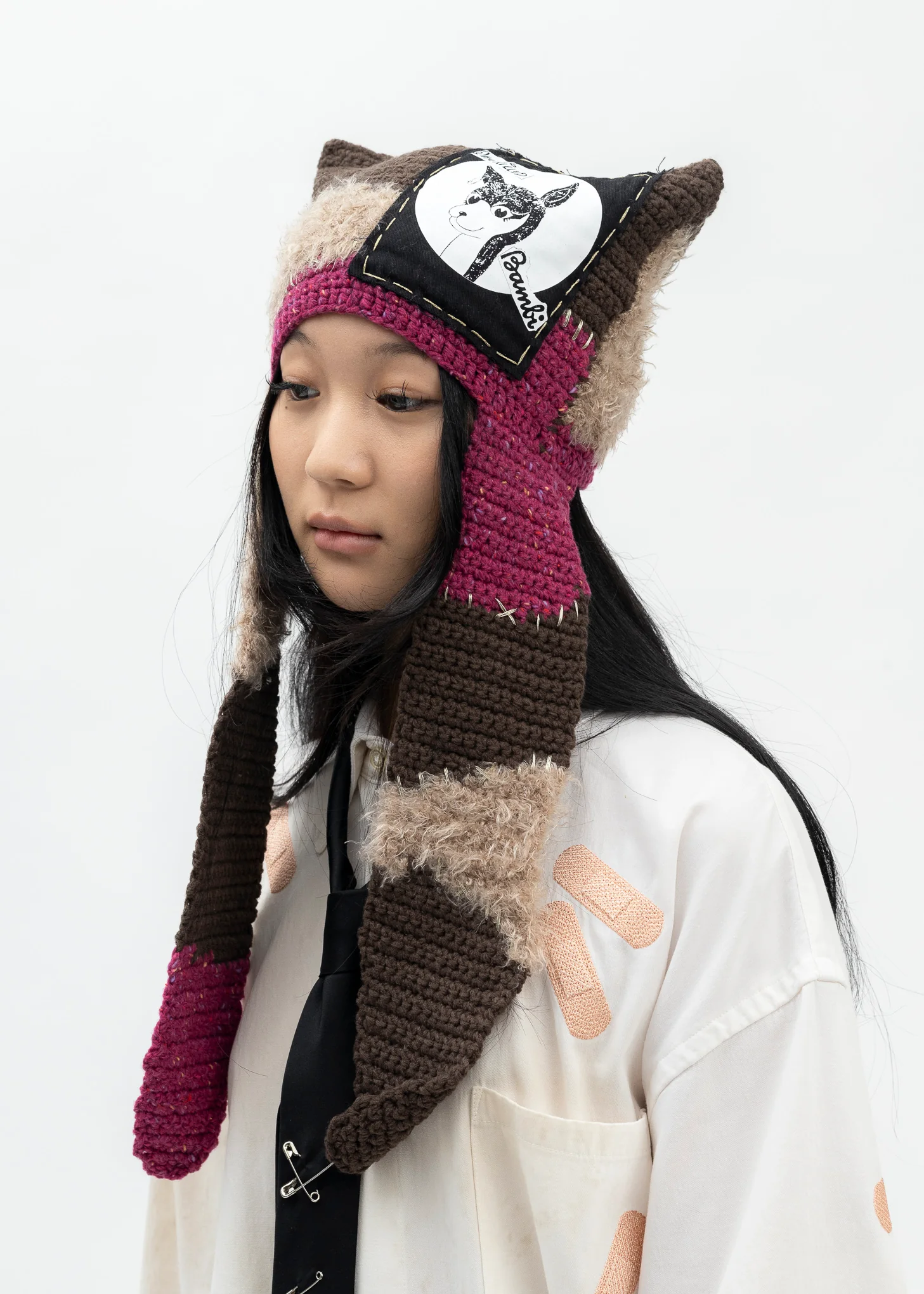 KHAKI GREEN WHO KILLED BAMBI HAND KNIT BEANIE - Image 4