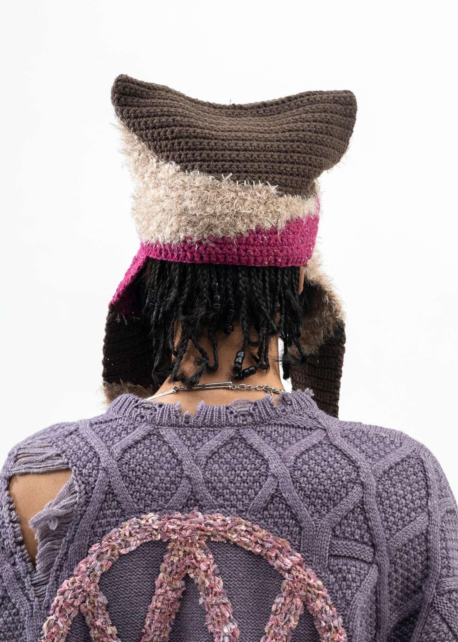 KHAKI GREEN WHO KILLED BAMBI HAND KNIT BEANIE - Image 2