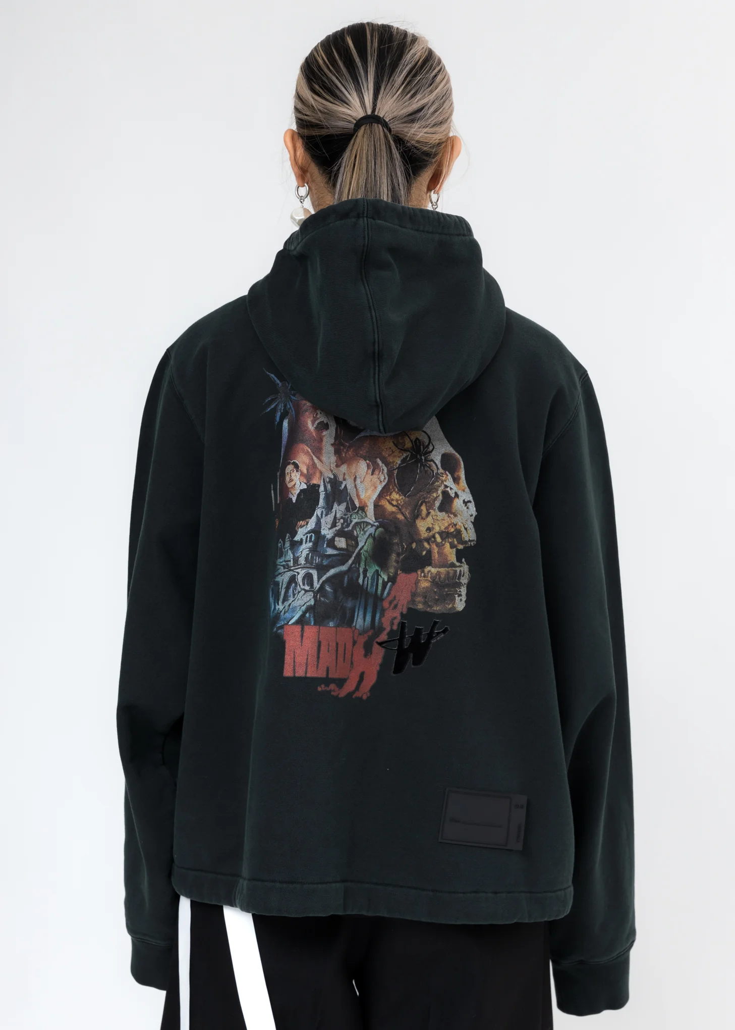Khaki Horror Movie Zip-Up Hoodie - Image 2