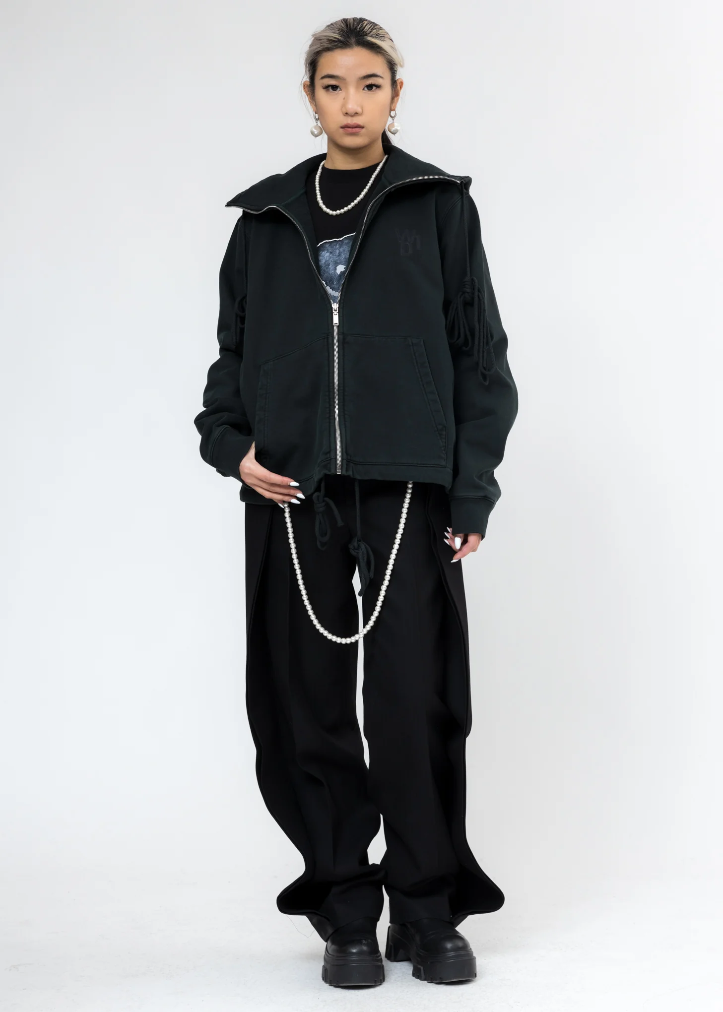 Khaki Horror Movie Zip-Up Hoodie - Image 6