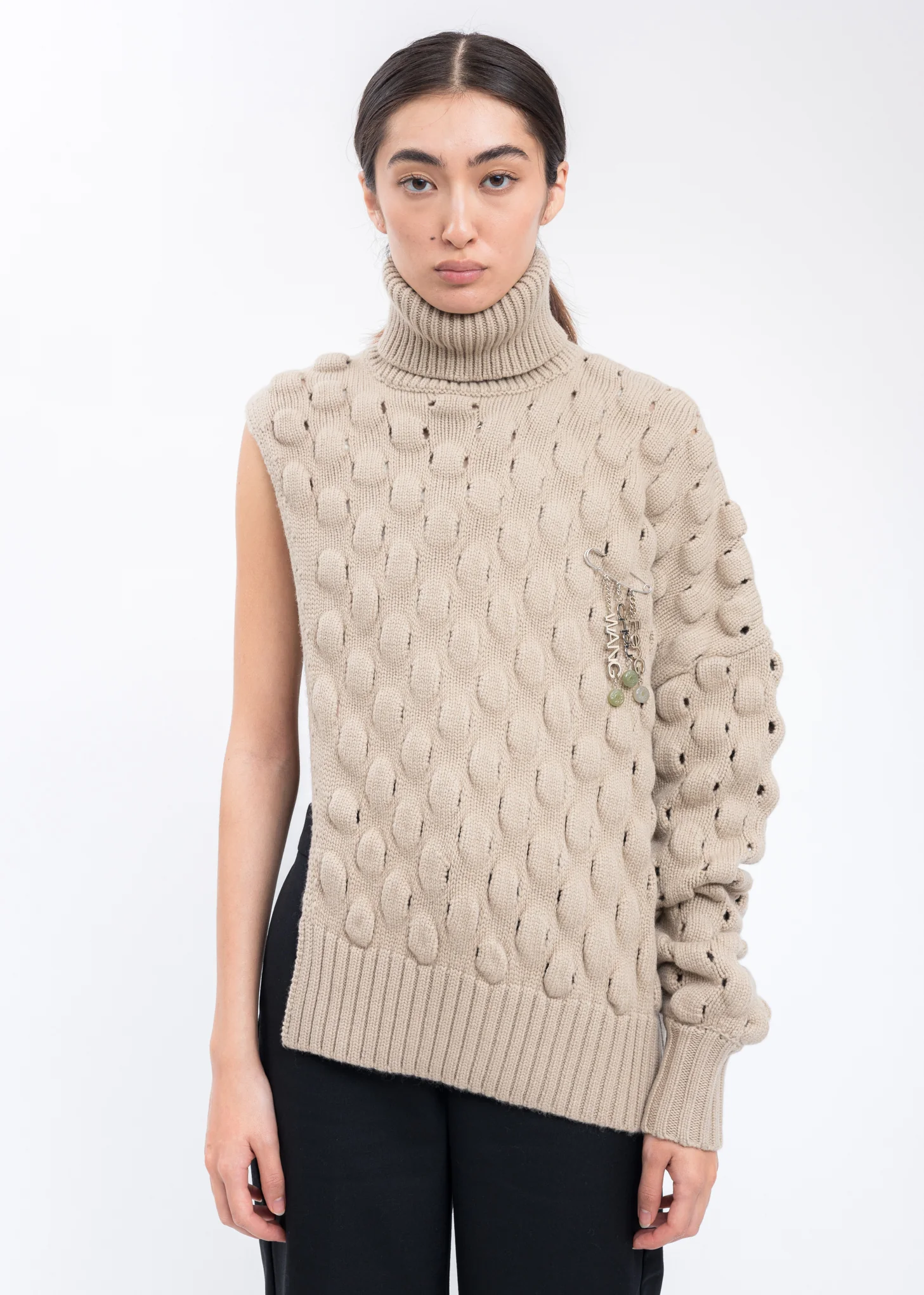 Khaki Intarsia Woody Sweater