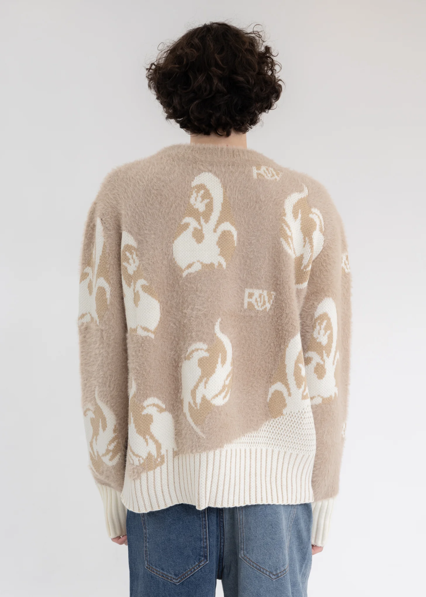 Khaki JACQUARD PULLOVER SWEATER - Image 2