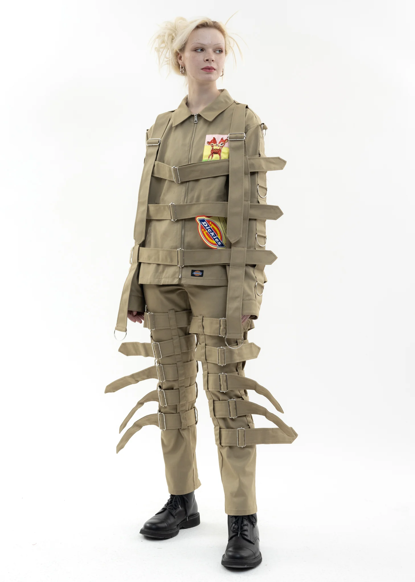 Khaki KIDILL × Dickies Chaos Bondage Jacket - Image 3
