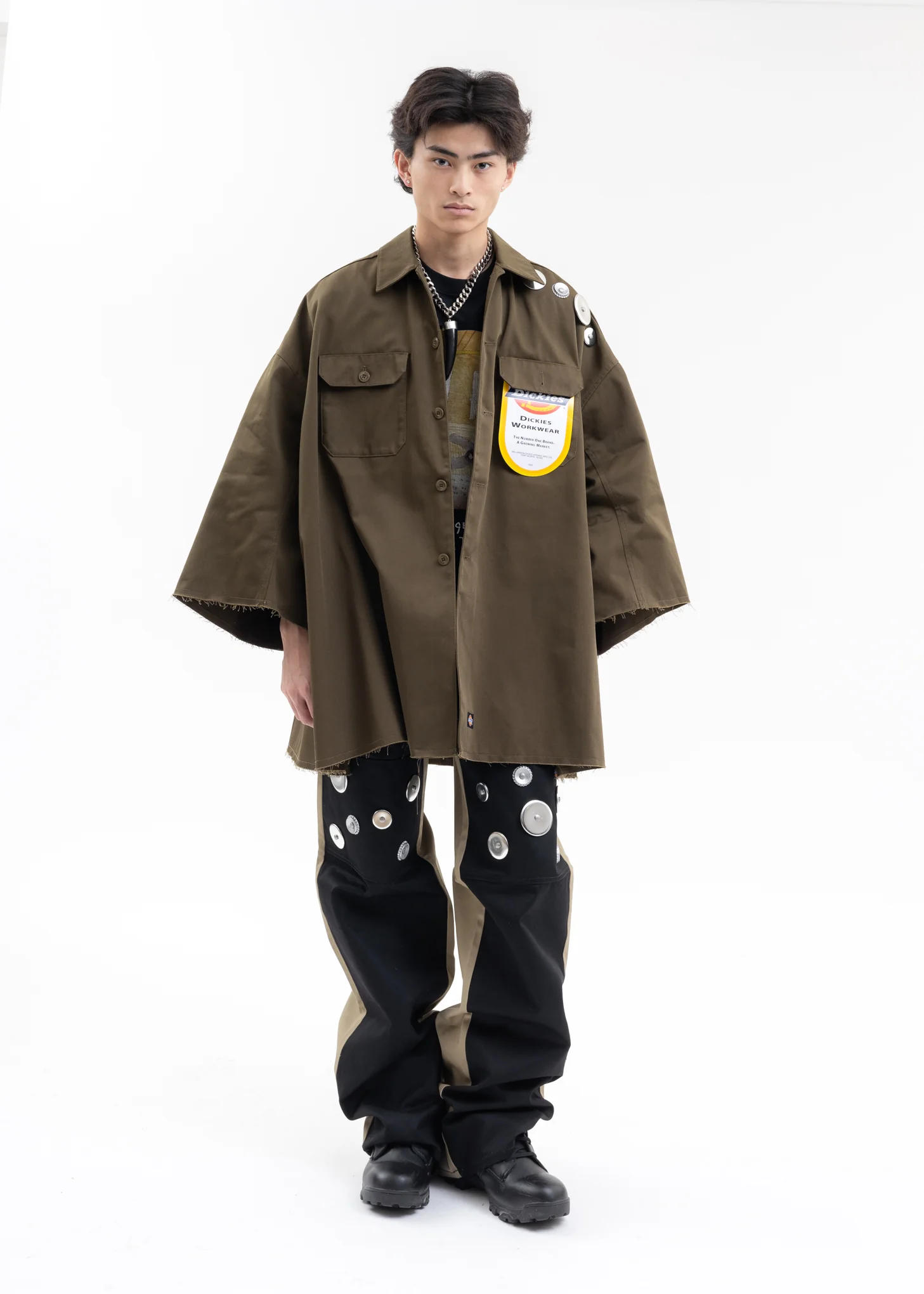 Olive KIDILL × Dickies Military Shirt - Image 5